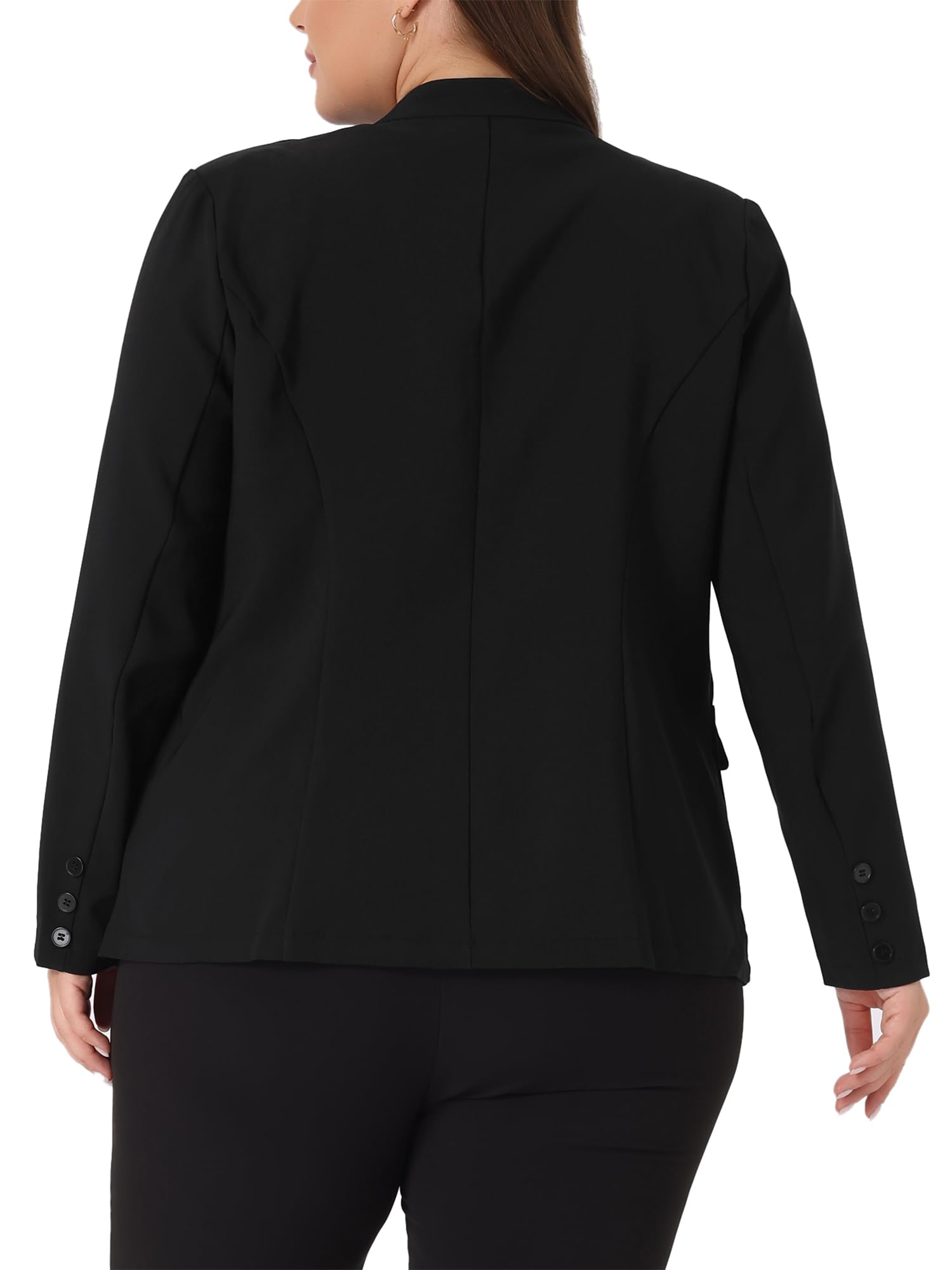 Agnes Orinda Plus Size Blazers for Women - 2025 Button Long Sleeve Office Blazer Jacket | Professional Business Suit for Work, Meetings & Formal Events