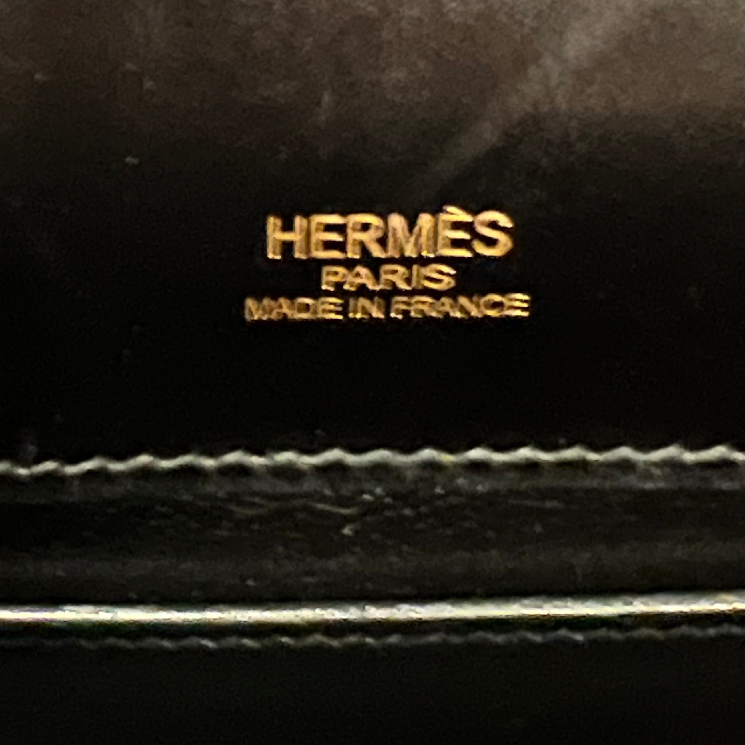 HERMES Kelly Cut Clutch in Noir Box Leather - Luxury Women's Handbag for Evening Events & Special Occasions