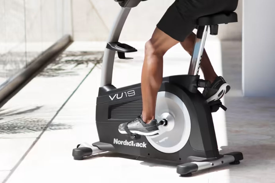 NordicTrack Commercial VU 19 Upright Exercise Bike - Premium Home Gym Equipment for Cardio Workouts, Weight Loss & Fitness Training - Perfect for Home, Office & Small Spaces