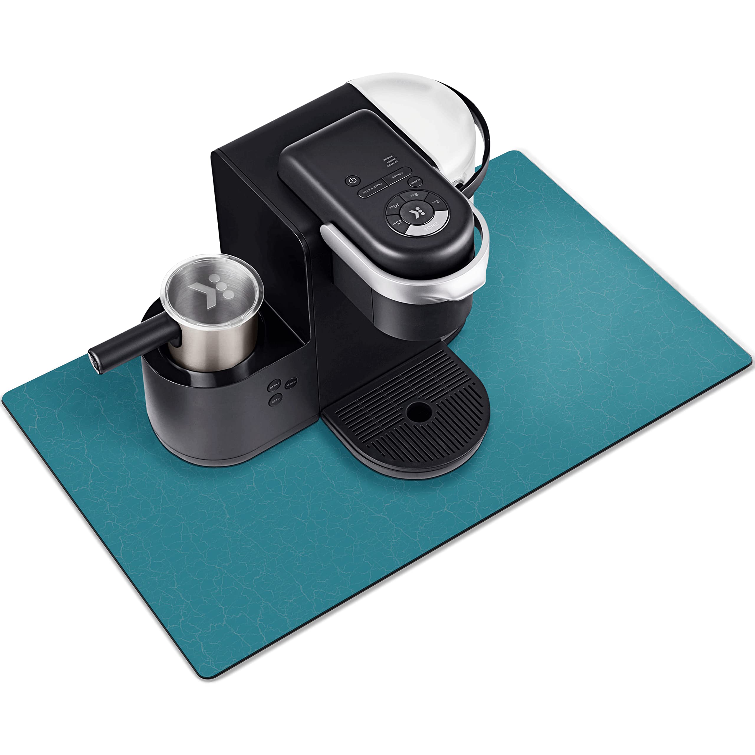 **GOLENER Coffee Maker Mat for Countertops - Absorbent, Washable & Reversible Microfiber Dish Drying Mat - Coffee Bar Decor & Small Appliance Mats - Perfect for Kitchen Accessories & Coffee Machine Pads**    *(Ideal for protecting countertops from spills, keeping your coffee station stylish, and organizing small kitchen appliances.)*