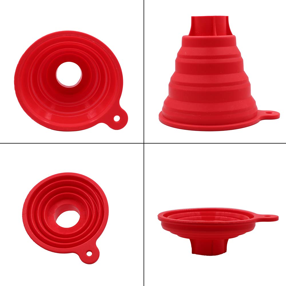 Premium Collapsible Silicone Funnel for Canning - Food Grade Foldable Wide Mouth Funnel for Jars, Bottles & Containers - Ideal for Transferring Liquids, Oils, Jams, Seasonings & Dry Ingredients - Perfect for Home Canning, Kitchen Use & Food Storage