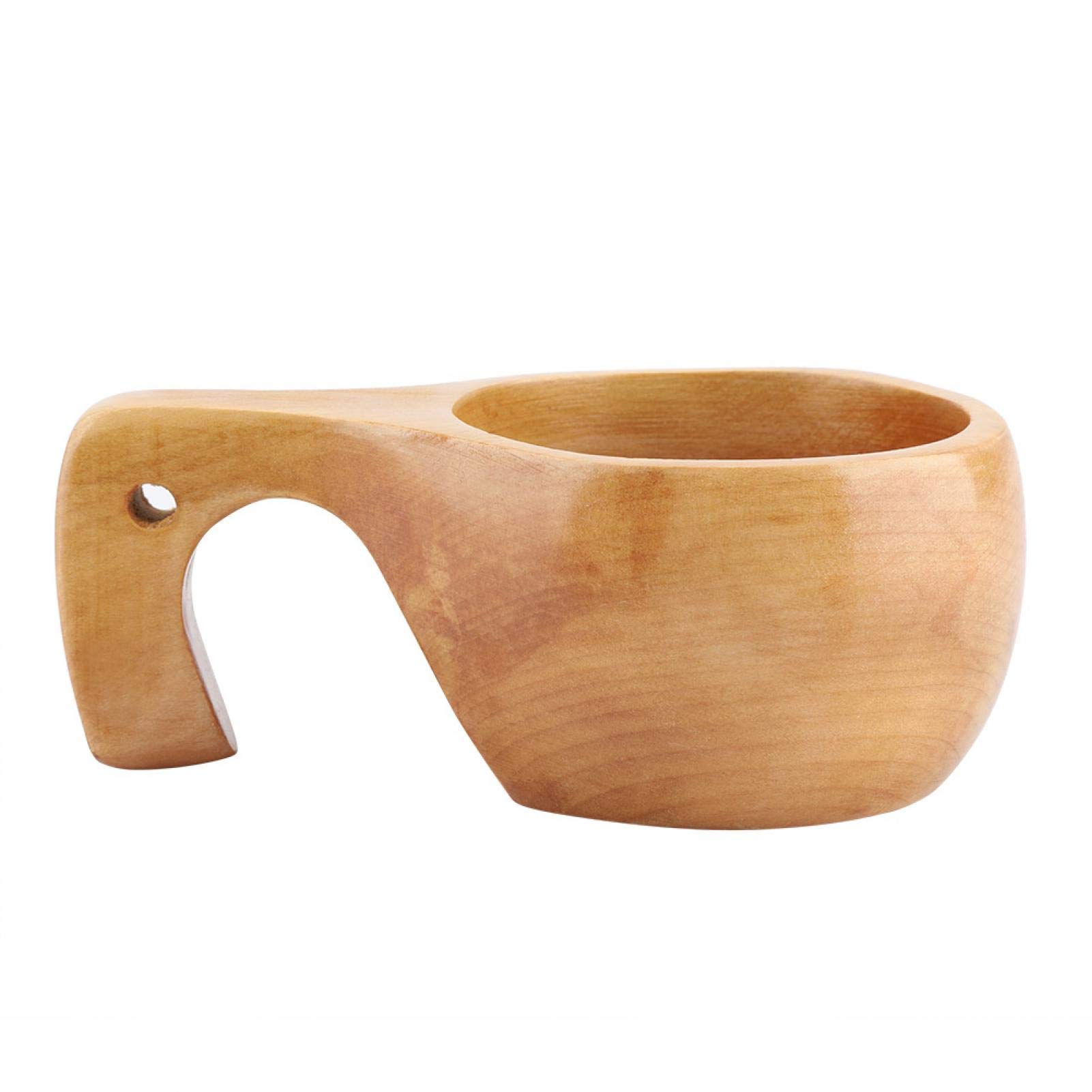 Premium Wooden Coffee Tea Mug with Ergonomic Handle - Stainless Steel Insulated Travel Cup for Hot & Cold Drinks - Perfect for Bar, Restaurant, Cafe, Hotel, Home & Outdoor Use