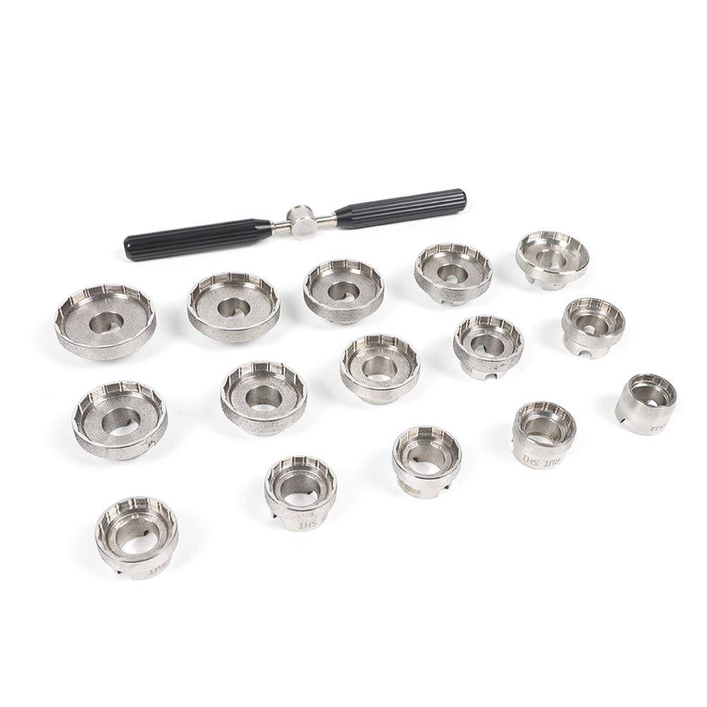 Professional 15-Piece Watch Repair Tool Kit - Watch Case Back Opener & Removal Set for Watchmakers (Ideal for Watch Battery Replacement, Maintenance & DIY Repairs)