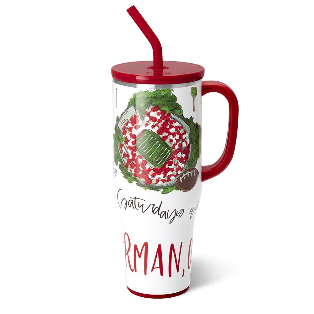 40oz Saturdays in Norman Mega Mug - Large Insulated Coffee Cup for Home, Office & Travel - Perfect for Hot & Cold Beverages