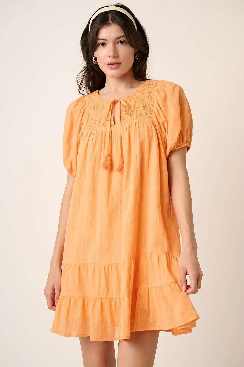 Breathable Gauze Short Sleeve Mini Dress for Women - Summer Beach Cover Up, Boho Chic Vacation Outfit, Pool Party Dress