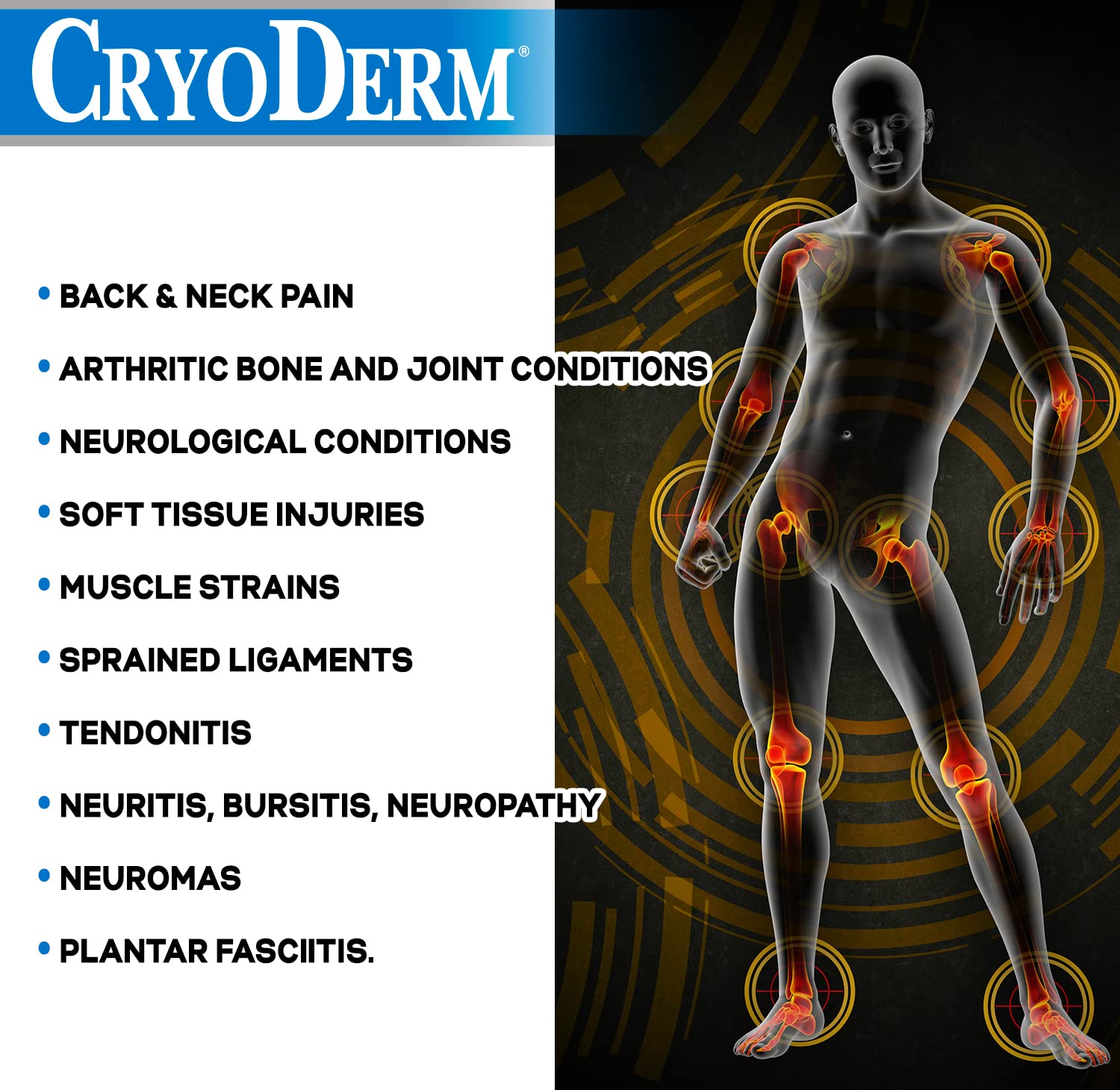 CryoDerm Cold Therapy Gel for Pain Relief - 1 Gallon Medical Grade Ice Pack Alternative - Perfect for Sports Injuries, Post-Surgery Recovery & Muscle Soreness