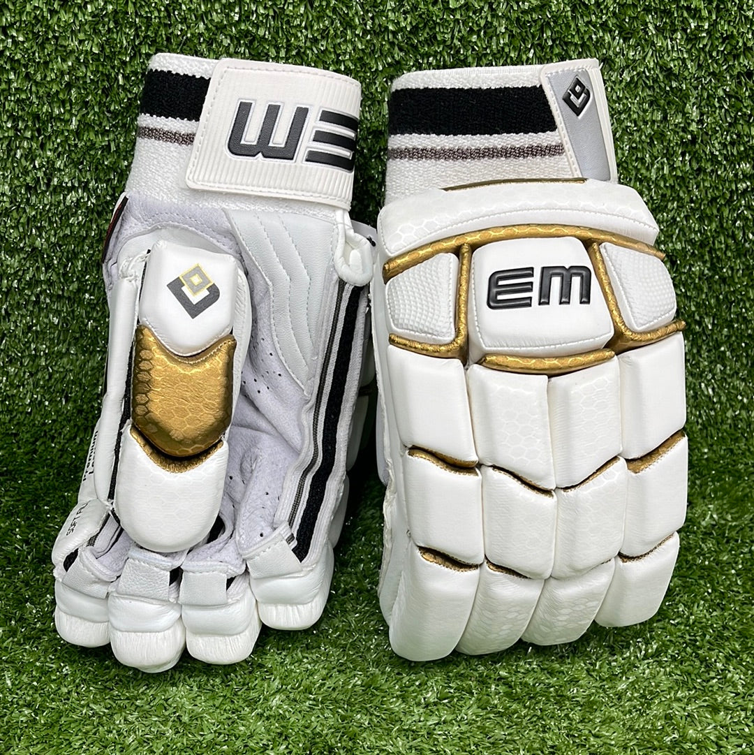 EM GT LE Adult Cricket Batting Gloves - Premium Leather Protection for Cricket Players - Perfect for Practice & Match Play