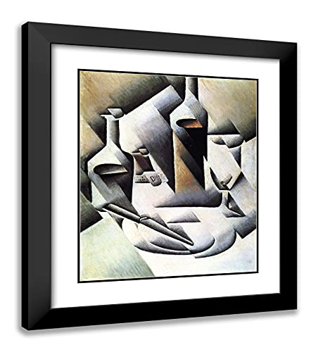 Black Modern Wood Frame with Double Matting