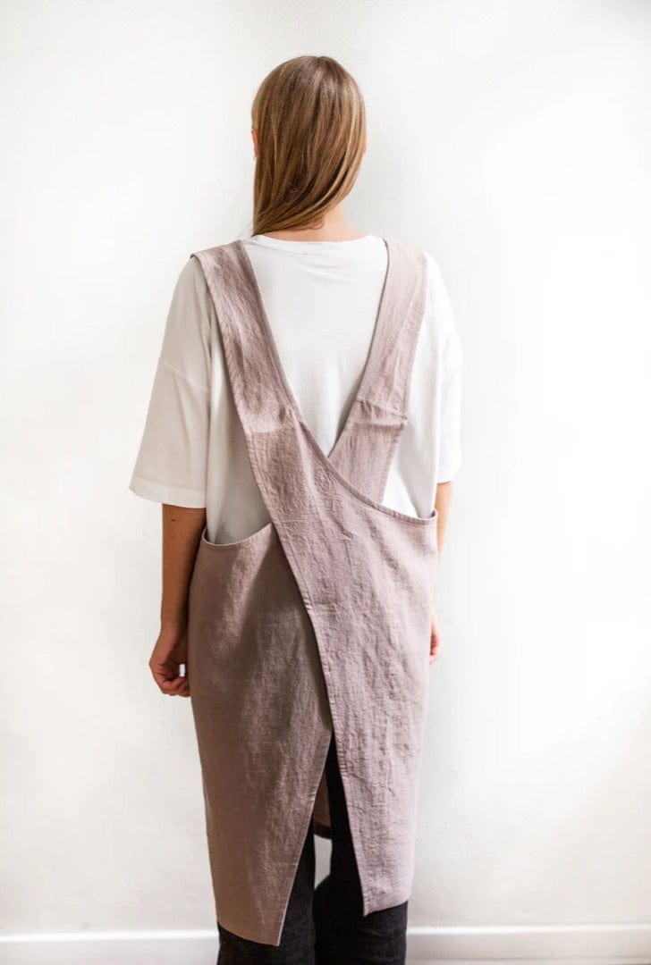 Linen Pinafore Apron with Pockets - Adjustable Straps & Large Front Pockets - Perfect for Cooking, Baking, Gardening & Crafting