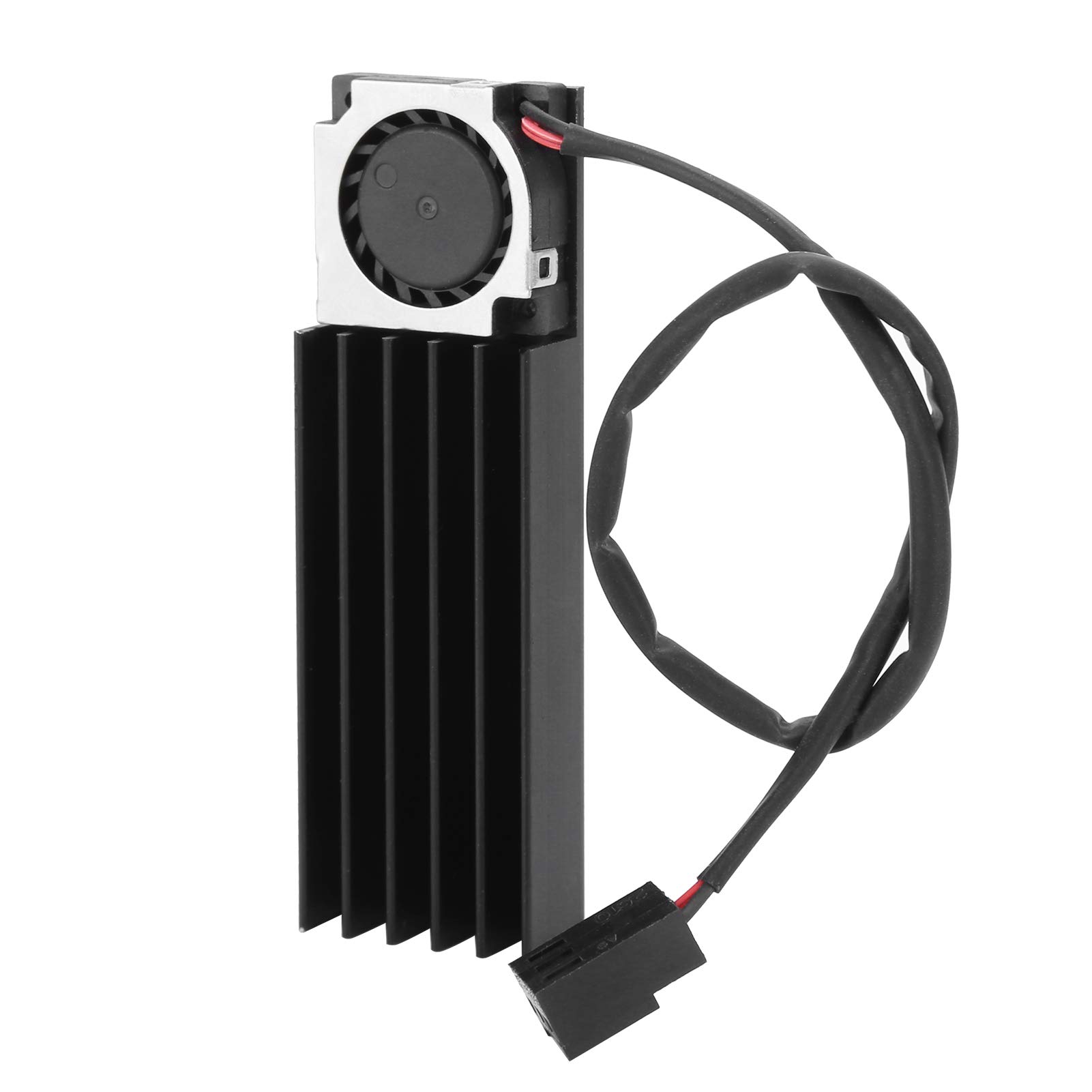 High-Performance M.2 2280 SSD Heatsink with Cooling Fan - Aluminum Heat Sink & Air Duct for PC Gaming, Workstations & Desktop Computers - Efficient Thermal Solution for NVMe SSDs