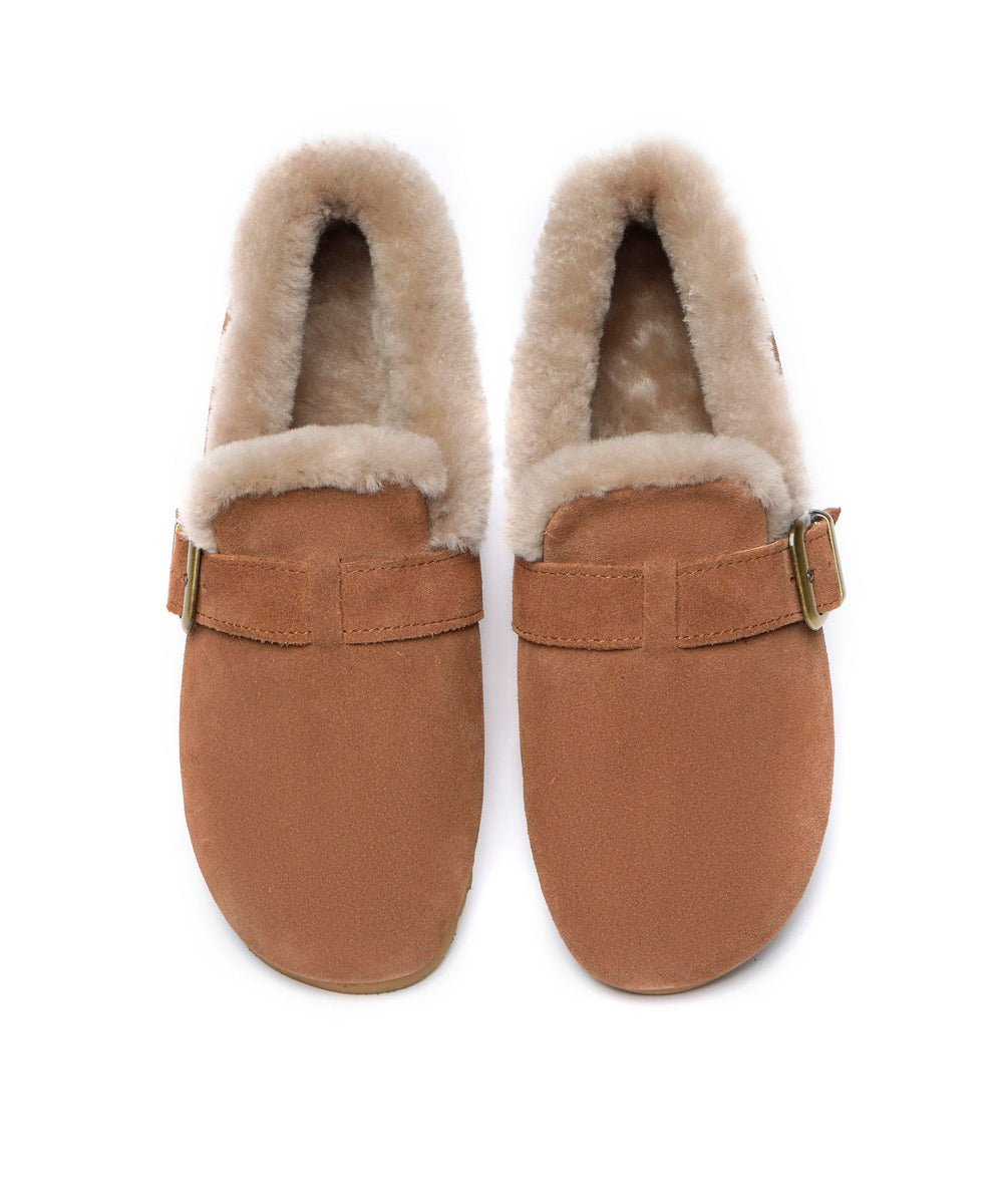 Women's UGG Monica Loafers - Comfortable Suede Slip-On Shoes with Sheepskin Lining for Casual Wear, Office & Travel