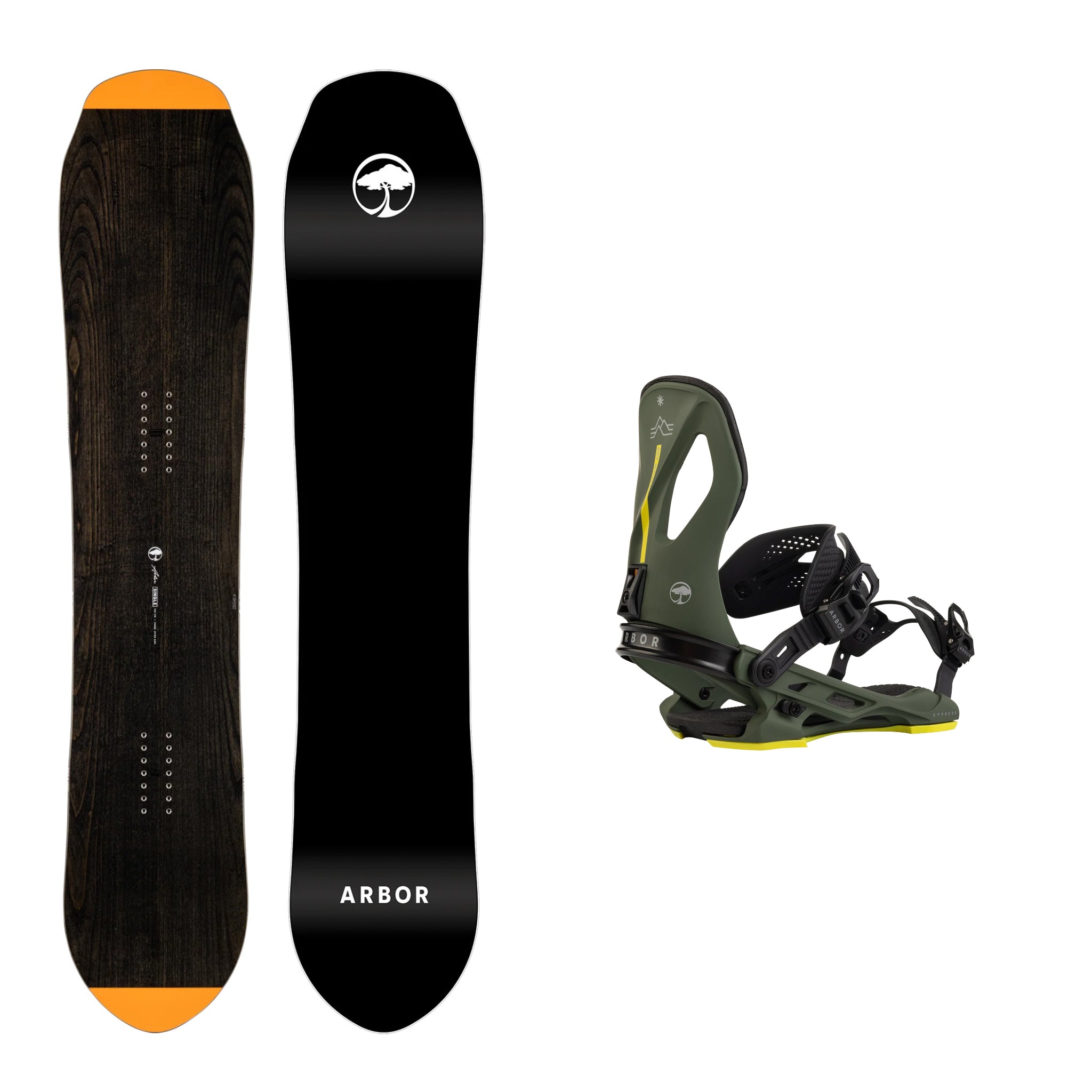**2025 Arbor Single Camber Snowboard with Cypress Pat Moore Bindings – All-Mountain Freestyle Snowboard for Men & Women – Perfect for Powder, Park & Backcountry Riding**