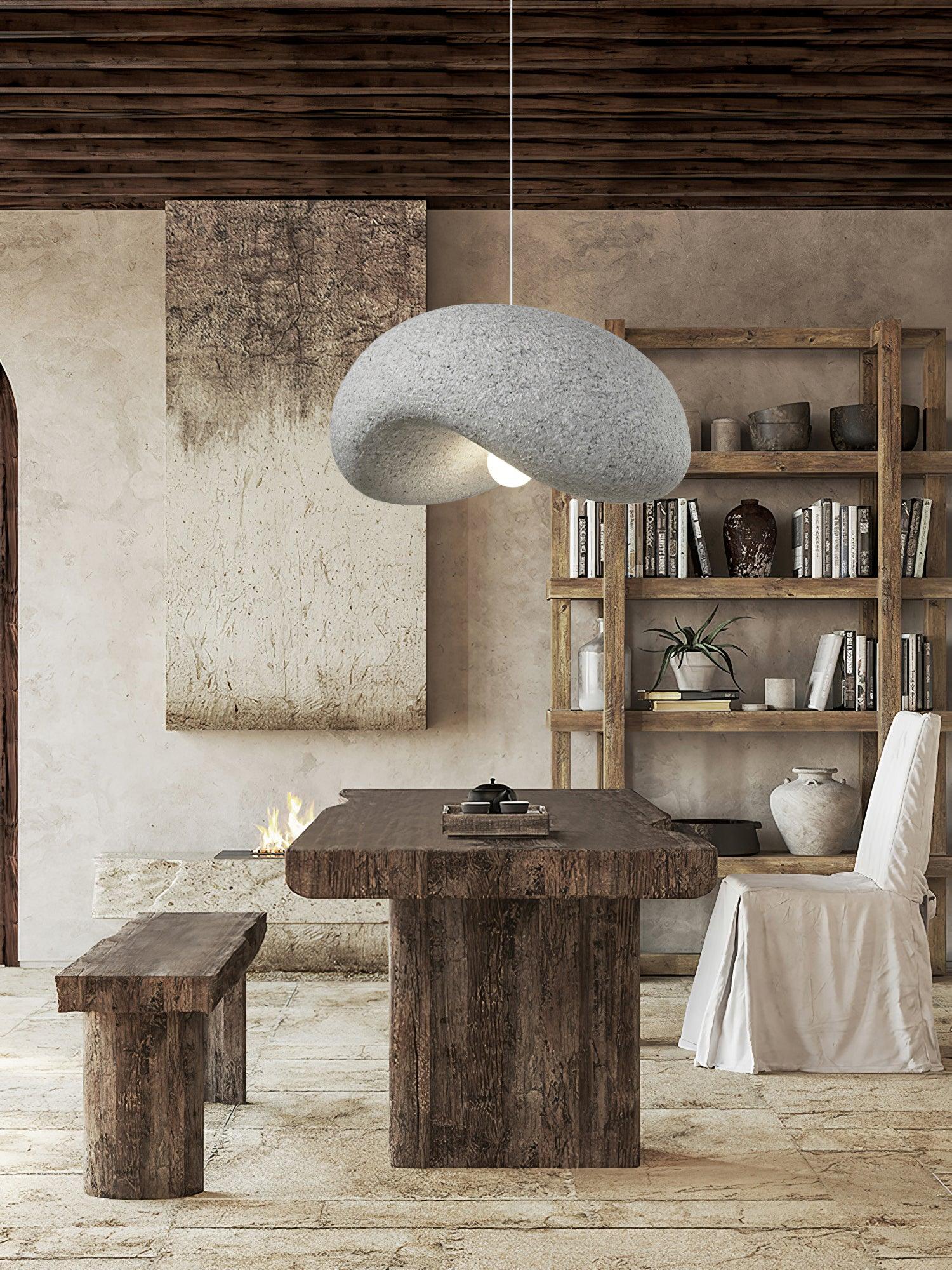 Stylish Dunia Speckled Pendant Lamp - Modern Handcrafted Glass Hanging Light Fixture for Dining Room, Bedroom or Living Room Decor