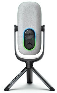 JLab Epic Talk USB Microphone - Professional Streaming & Podcasting Mic with Noise Reduction (Black/White) | Perfect for Gaming, Zoom Calls & Content Creation
