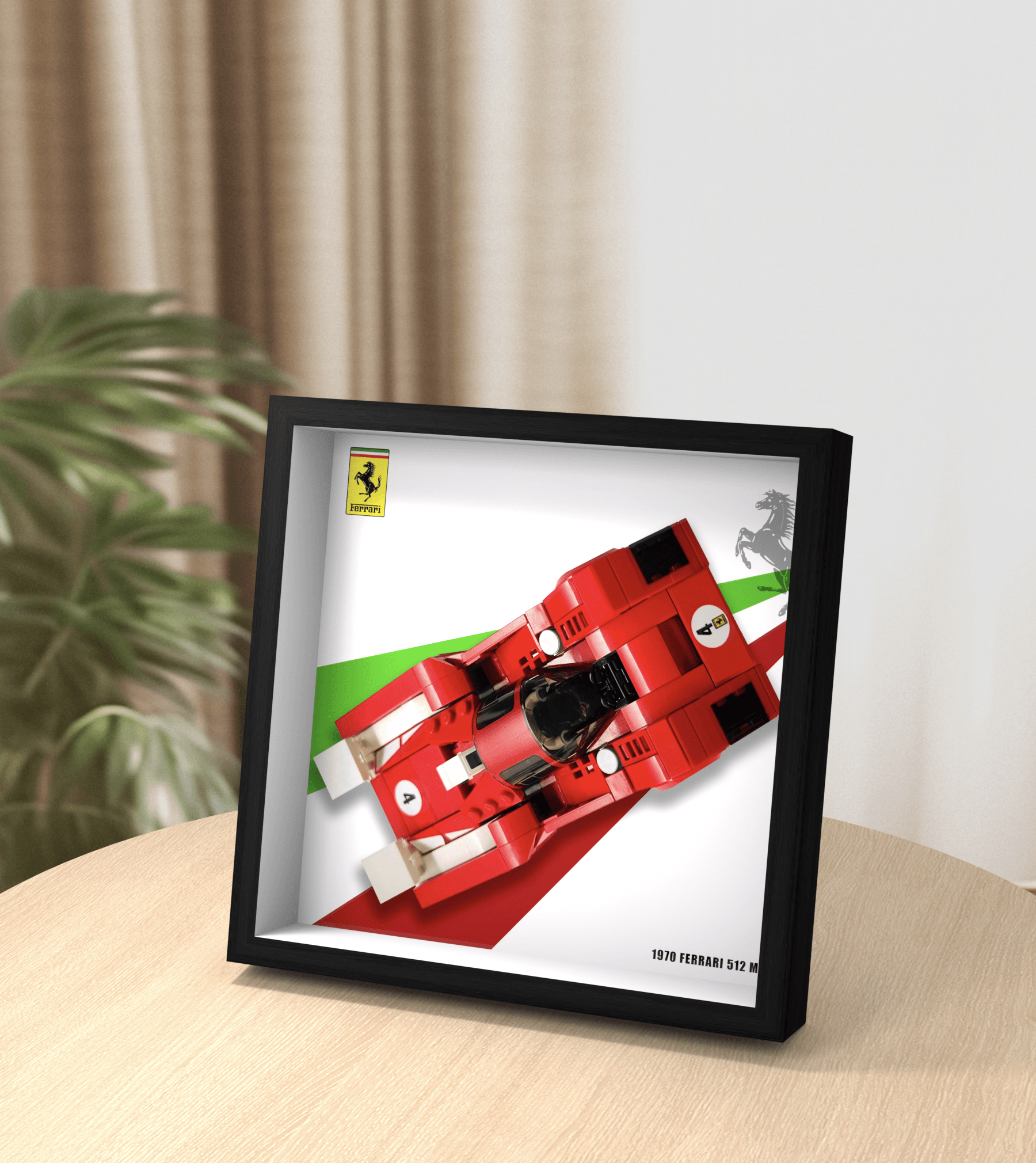 Lego Speed Champions Ferrari 512 M 76906 Display Car Frame - Perfect for Showcasing Your Lego Model Collection at Home or Office
