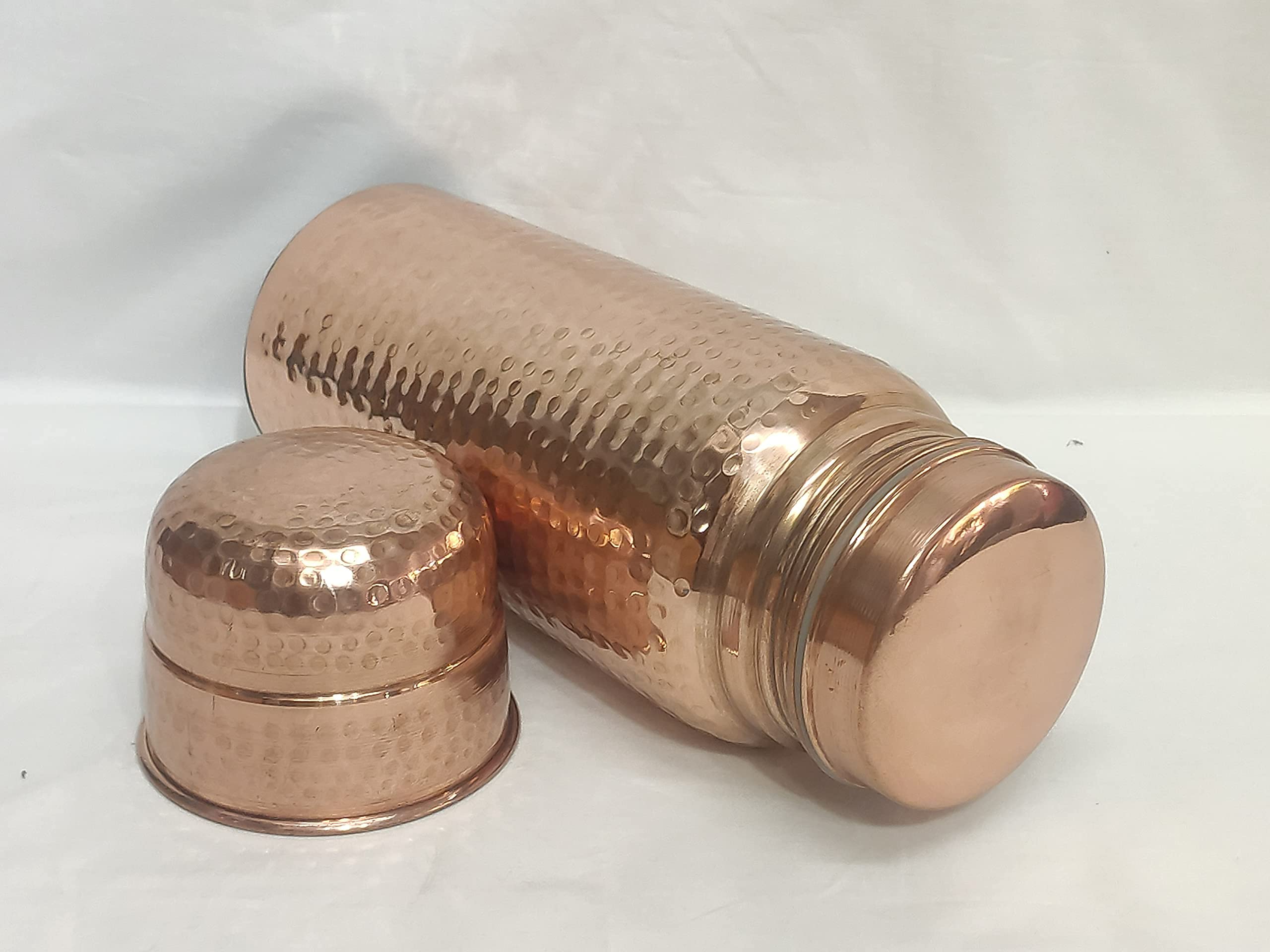 Pure Copper Water Bottle 64oz - Handcrafted & Leak Proof for Daily Hydration