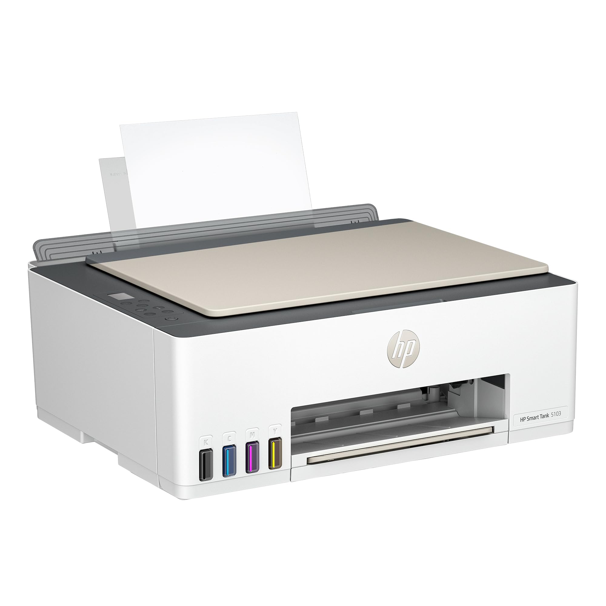 HP Smart Tank 5103 Wireless All-in-One Ink Tank Printer with 2 Years of Ink Supply & 100 Photo Papers - Print, Scan, Copy for Home Office | Refillable Ink System (5D1B2A) | Perfect for Remote Work, School Projects & Family Photo Printing