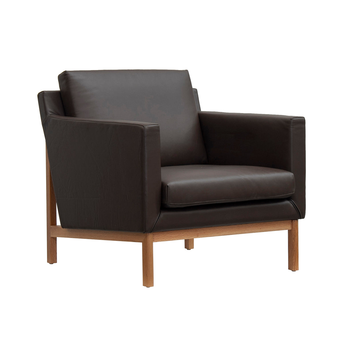 Premium Bolton Leather Armchair - Modern Tufted Living Room Chair with Solid Wood Frame | Perfect for Home Office, Lounge & Reading Nook