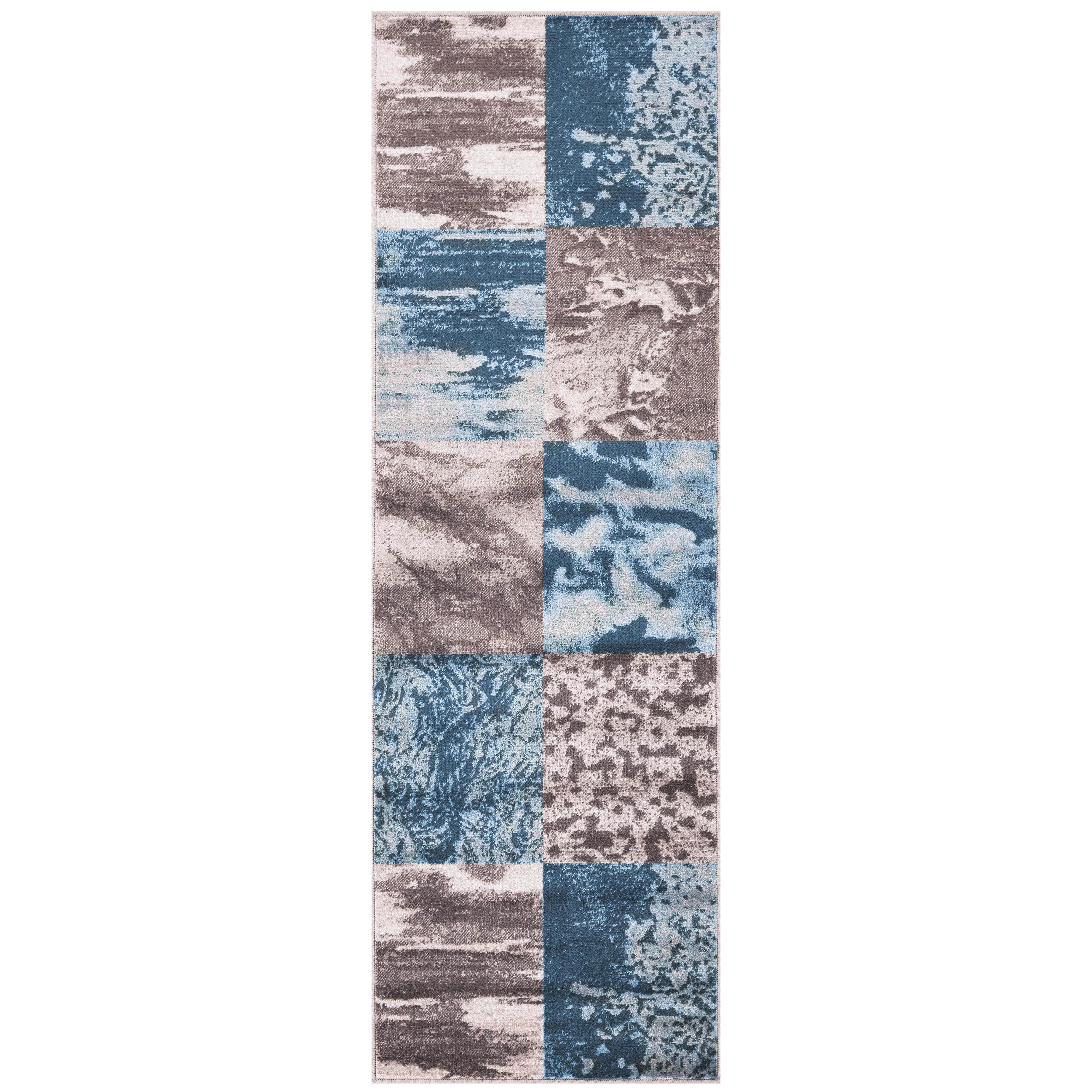 Brentwood Modern Abstract Indoor Area Rug - Soft Non-Slip Living Room Carpet for Bedroom, Dorm & Home Decor