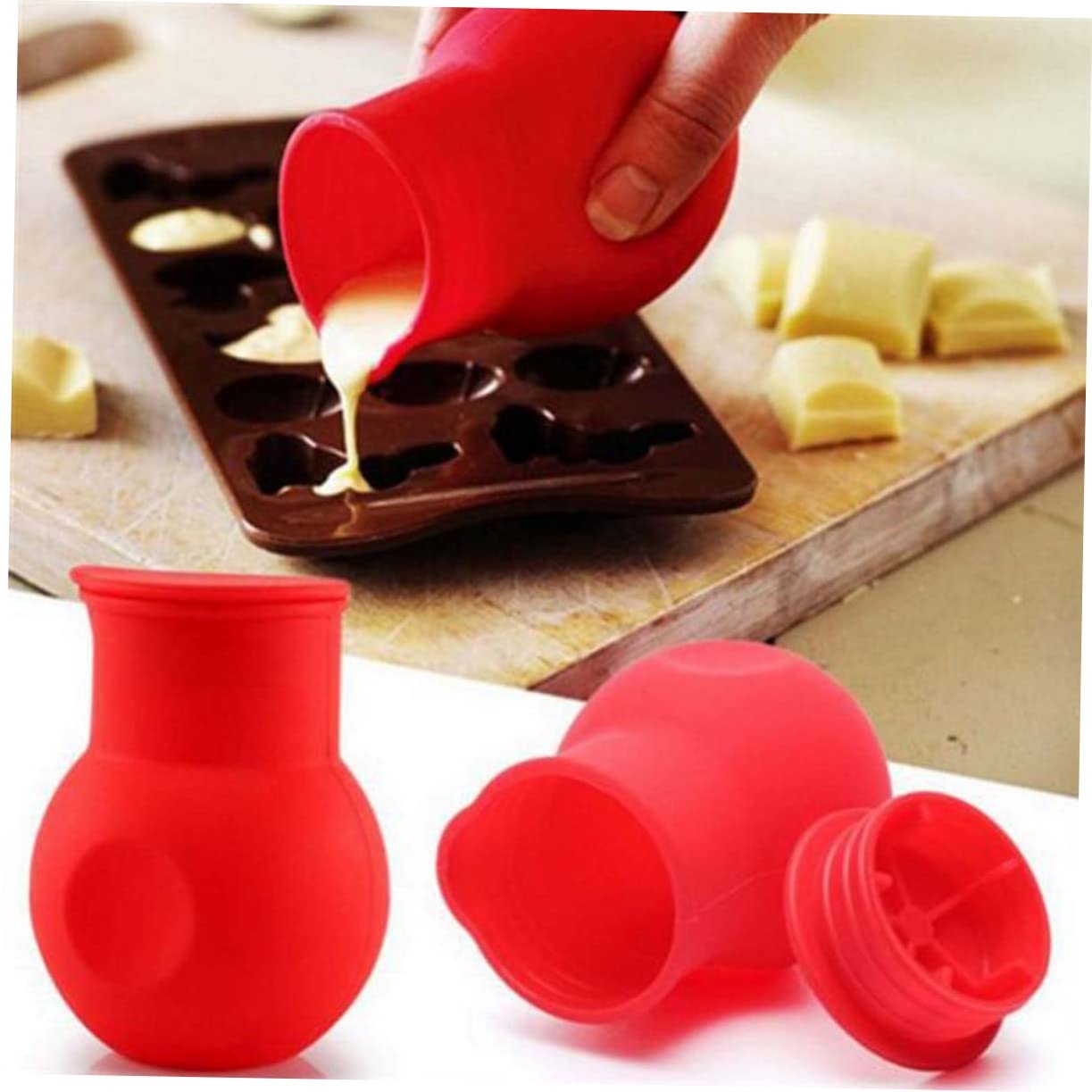 Premium Silicone Chocolate Melting Pot - Microwave Safe Butter Warmer & Sauce Heater for Baking, Candy Making, Coffee Creamer & Hot Chocolate - Ideal for Home Kitchen & Professional Bakeries