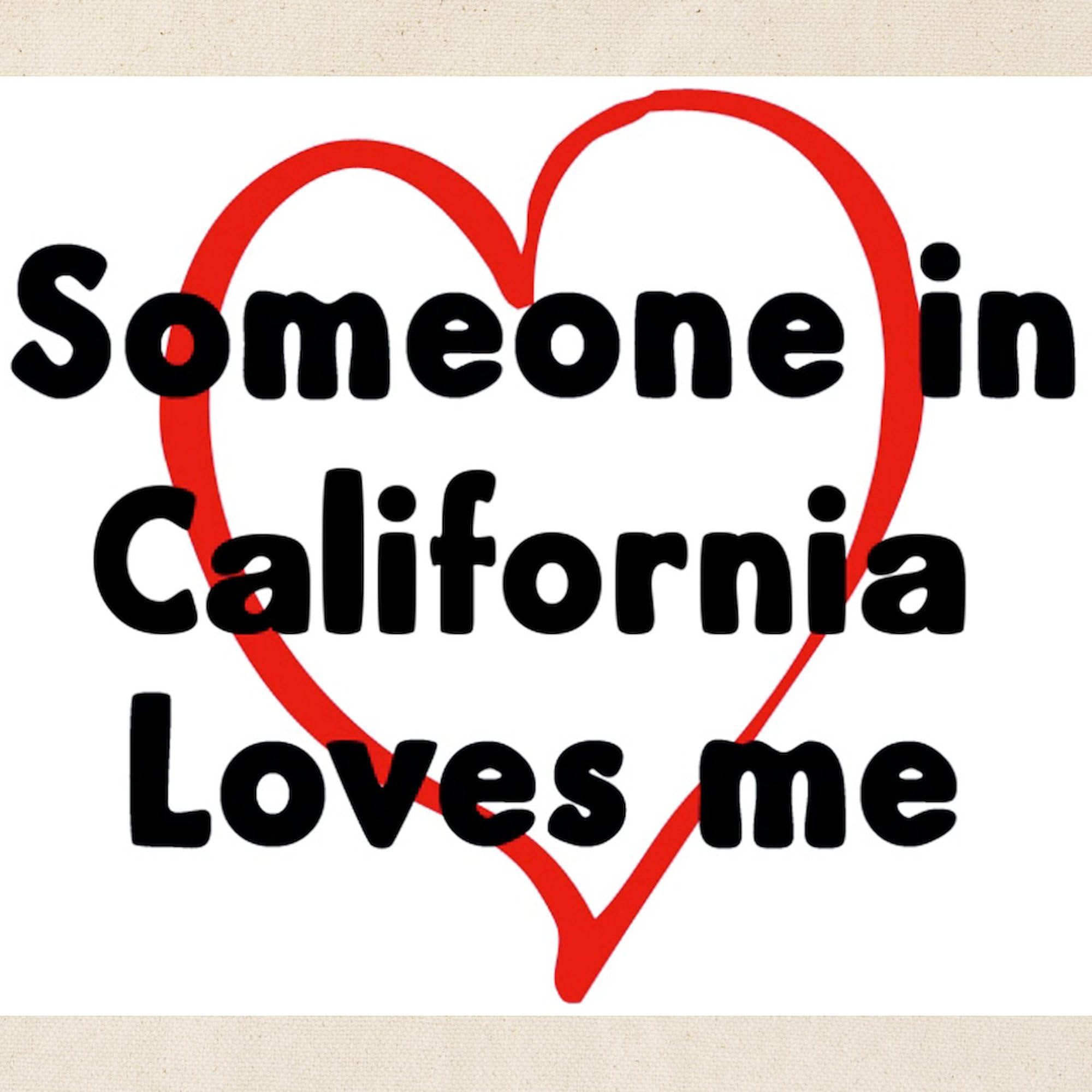 California Tote Bag - Natural Canvas Reusable Shopping Bag with 'Loves Me' Print | Eco-Friendly Grocery Tote for Beach, Market & Travel | CafePress