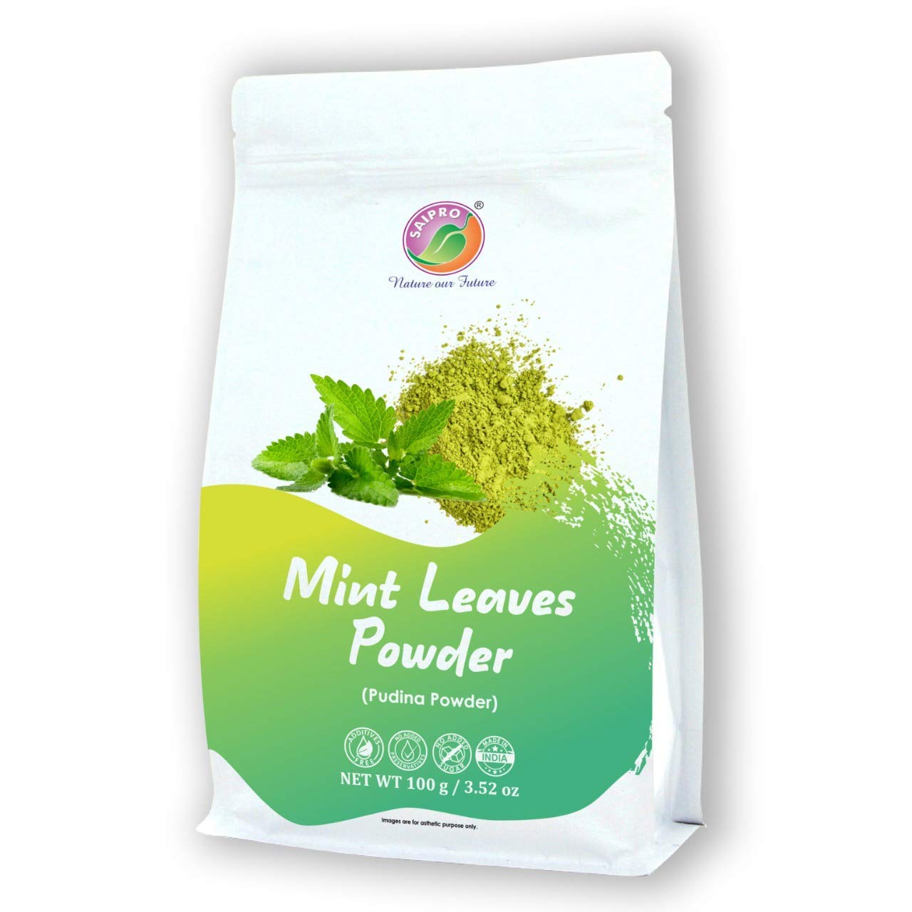 Organic SS Mint Leaves Powder 100g | Dried Mentha Pudina Powder for Cooking, Tea & Smoothies | Vegan, Gluten-Free, All-Natural Herbal Supplement | Perfect for Indian Recipes, Detox Drinks & Aromatherapy