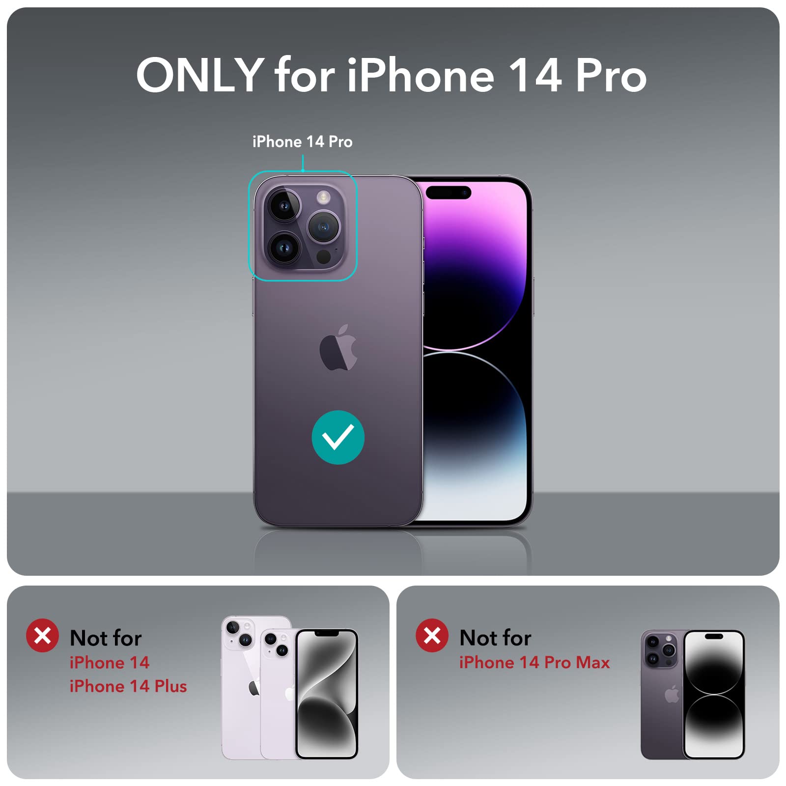ESR Magnetic Case for iPhone 14 Pro (6.1 inch) - Military-Grade Protection, Built-in Camera Ring Stand & Kickstand, Scratch-Resistant Clear Cover - Perfect for Work, Travel & Everyday Use