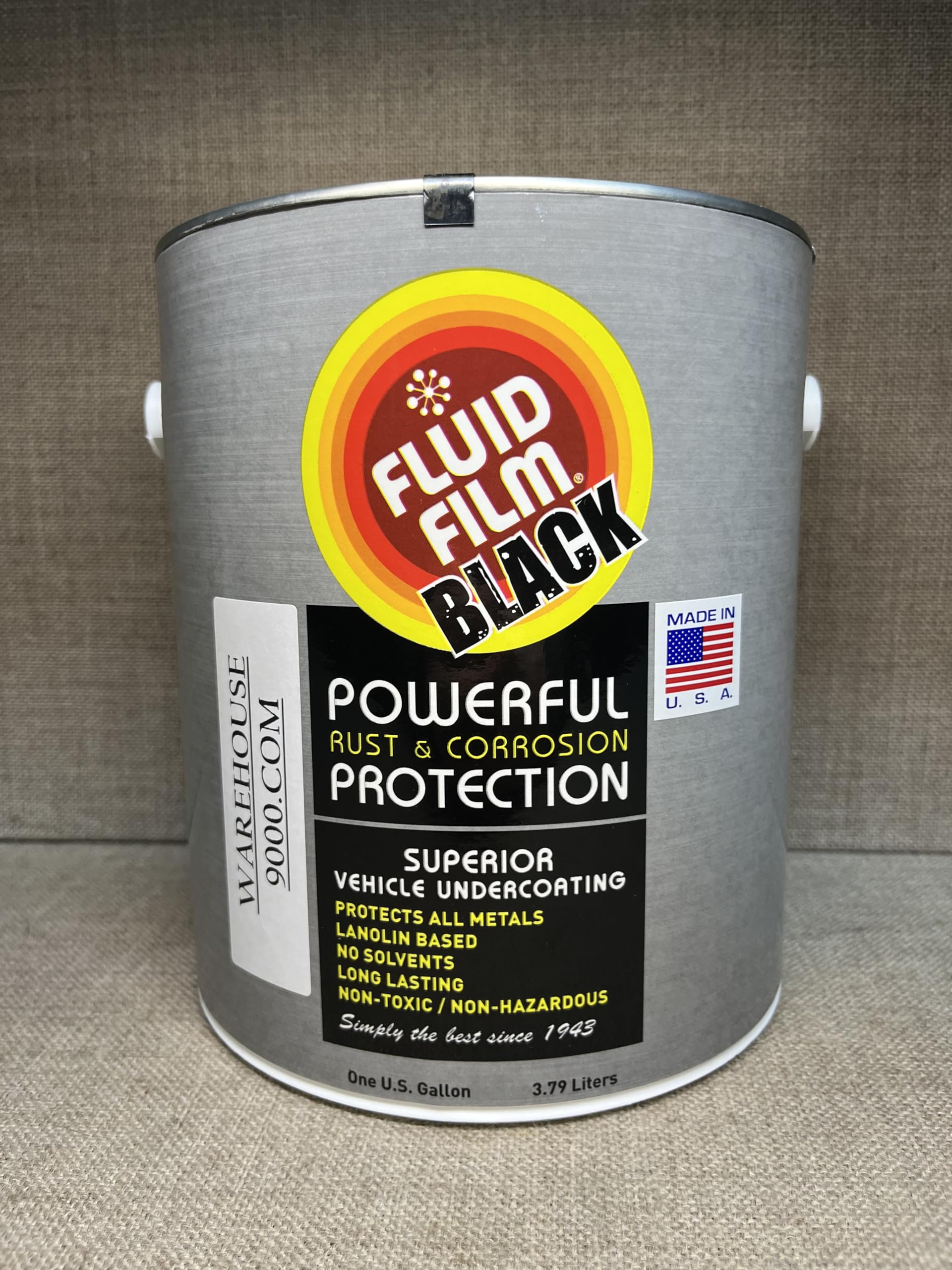 Gallon Fluid Film Black – Professional Undercoating Spray Gun Kit with 2 Wands, 3 Black Quart Bottles & 50 Rust Plugs | Heavy-Duty Rust Protection for Vehicles, Equipment & Marine Use