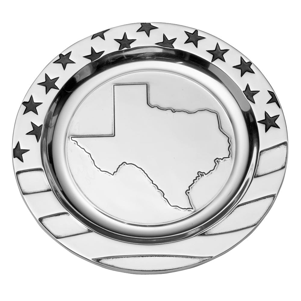 Texas Stars and Stripes Large Round Tray - Patriotic Serving Platter for BBQ, Picnics & Home Decor | Rustic Wooden Party Tray for 4th of July, Memorial Day & Outdoor Entertaining