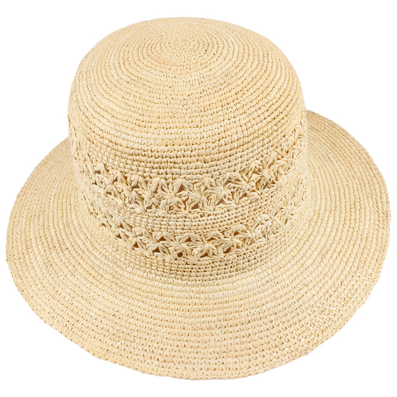 Mayser Women's Moriah Crochet Cloche Panama Hat - Stylish Summer Sun Hat for Beach, Garden & Outdoor Activities