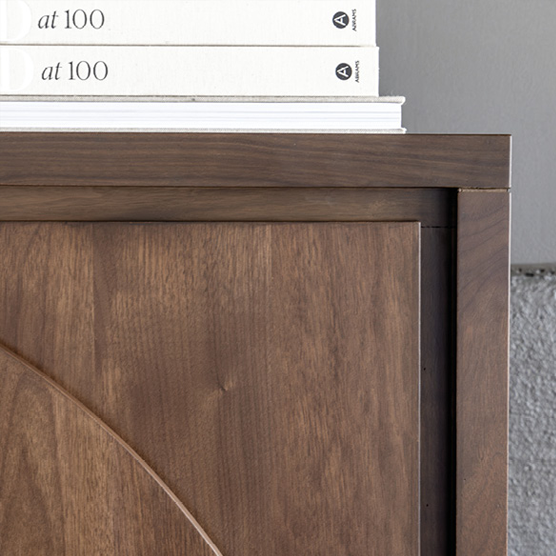 Artwood Landon Walnut Cabinet - Modern Storage Solution for Kitchen, Bathroom & Living Room Organization