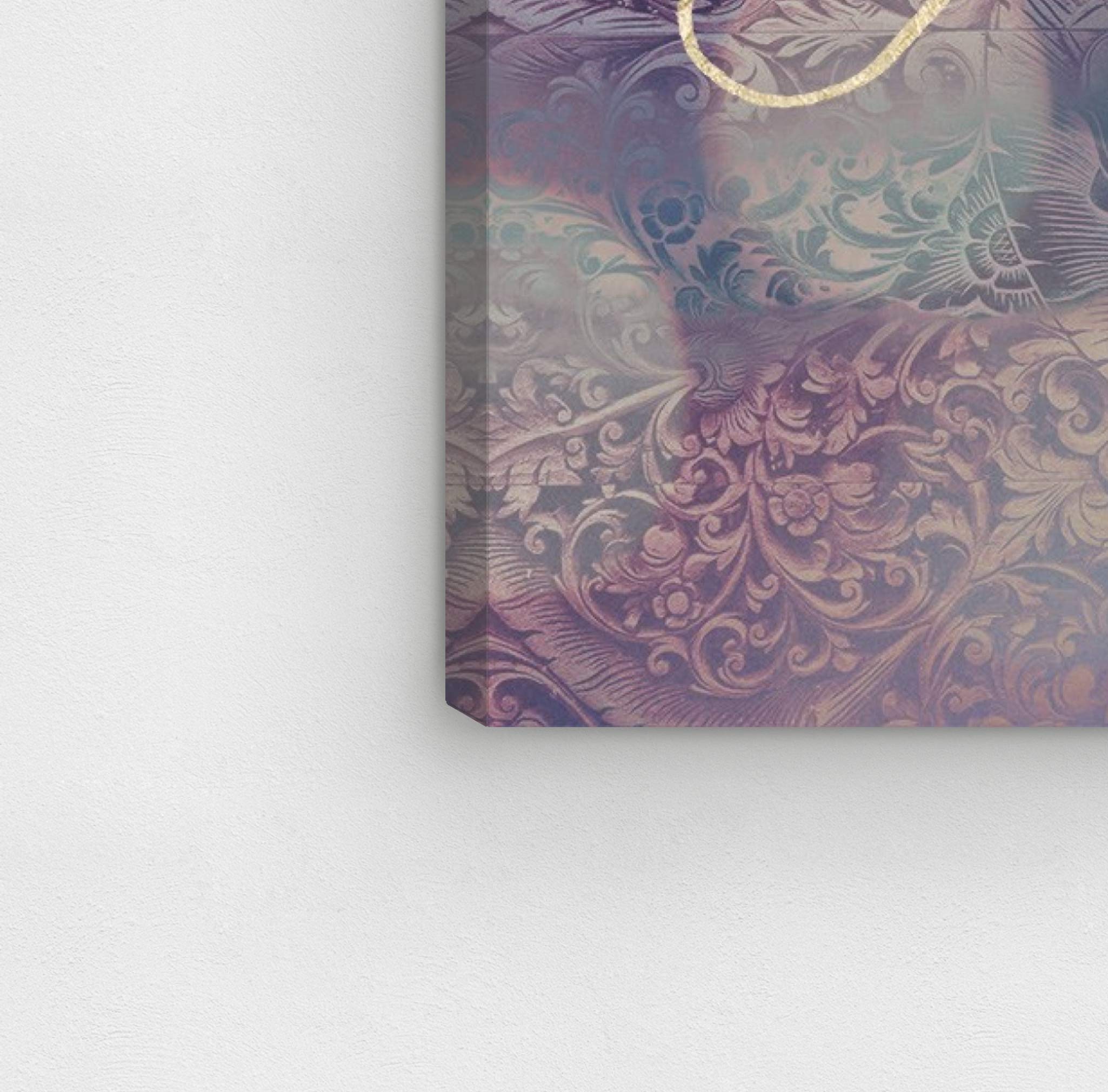 Oliver Gal Artist Co. 'Merci' Typography Wall Art Canvas Print - 36x24 Inches, Pink & Gold Home Decor for Living Room, Bedroom & Office