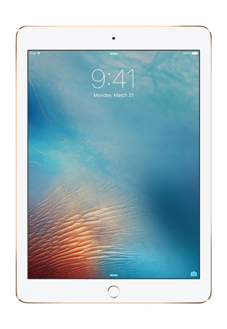 Refurbished Apple iPad Pro 9.7-inch 128GB WiFi Gold - Certified Renewed Tablet for Work, Study & Entertainment