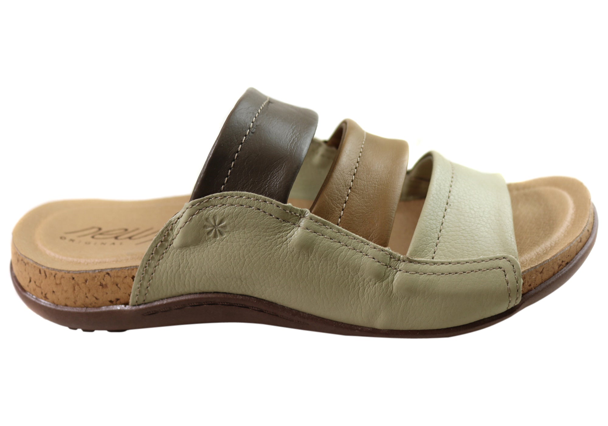 Women's Comfort Leather Slides Sandals - Soft & Supportive Brazilian Made Summer Shoes for Beach, Pool & Casual Wear