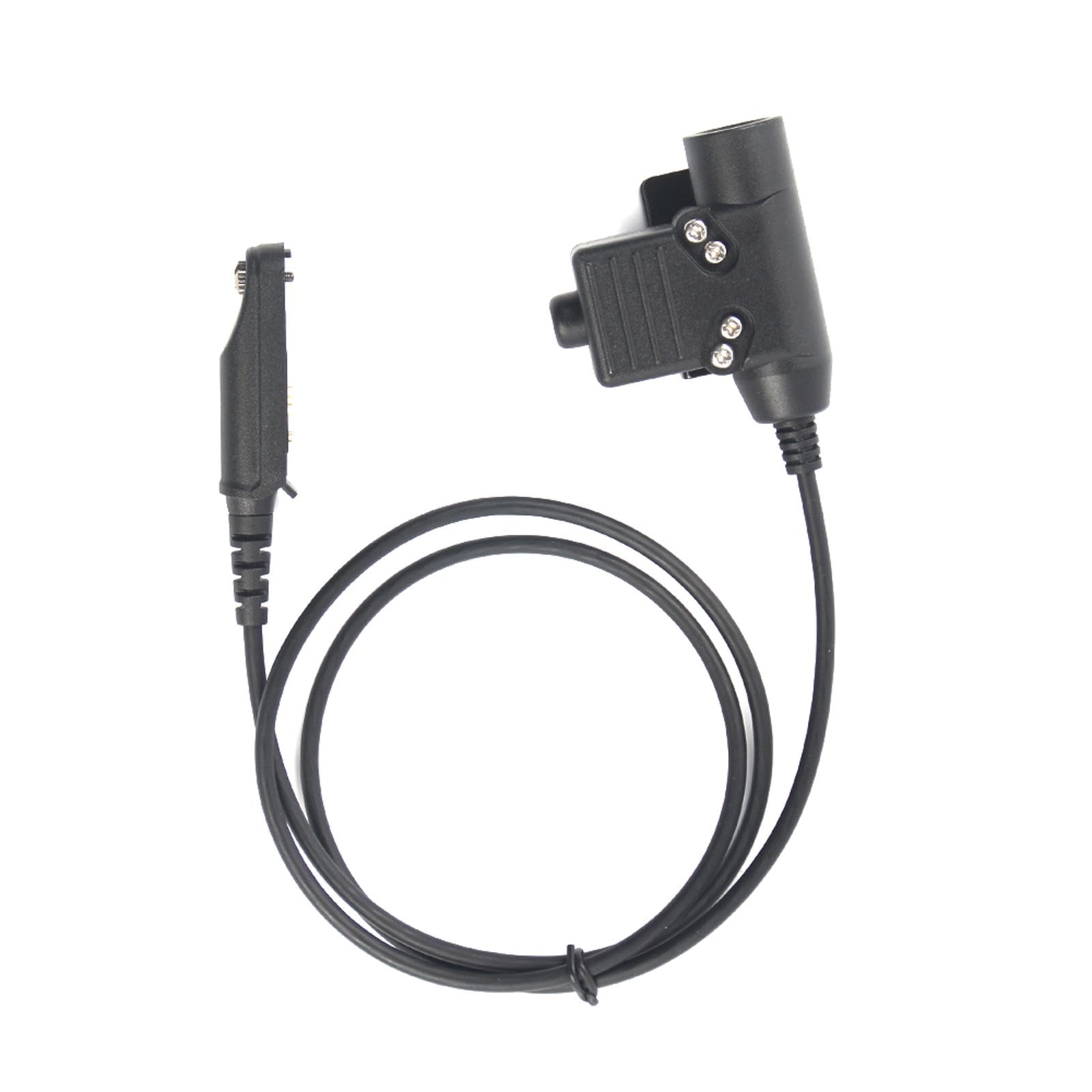 MOOKEENONE U94 PTT Cable Plug Headset Adapter for Baofeng UV-9R UV-9R Plus UV-XR Walkie Talkie - Compatible with Two-Way Radios for Outdoor, Hunting, and Emergency Communication