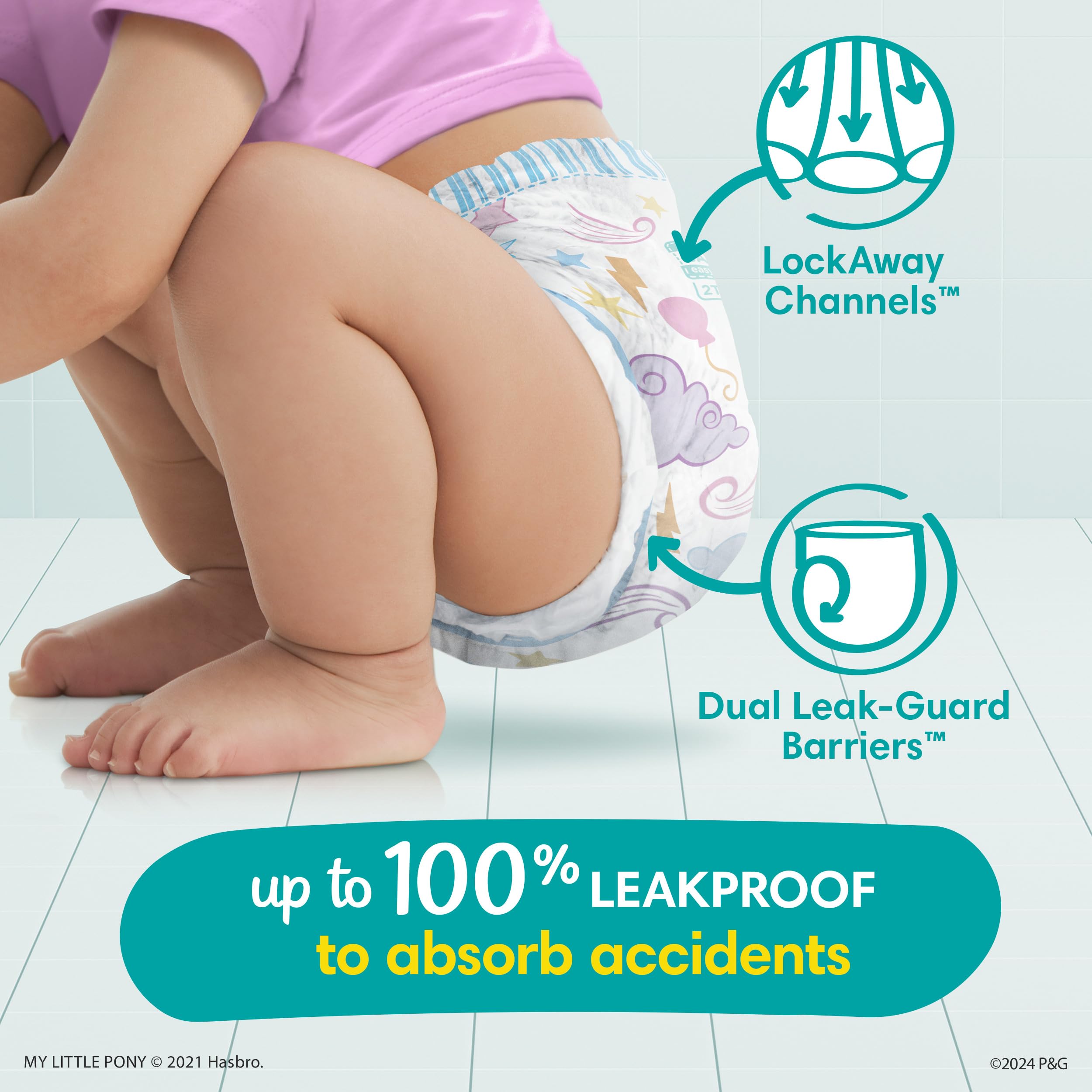 Pampers Easy Ups Pull-On Disposable Potty Training Underwear for Boys - Size 4 (2T-3T) - 132 Count Jumbo Pack - Leakproof & Comfortable for Daytime & Nighttime Use - Perfect for Toddler Potty Training at Home or Preschool