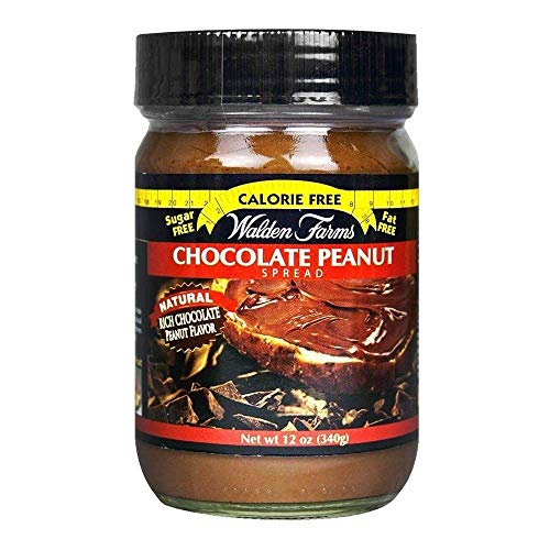 Walden Farms Sugar Free Chocolate Peanut Spread - 340g (Pack of 2) | Low Calorie, Keto Friendly Nut Butter for Toast, Smoothies & Healthy Snacks