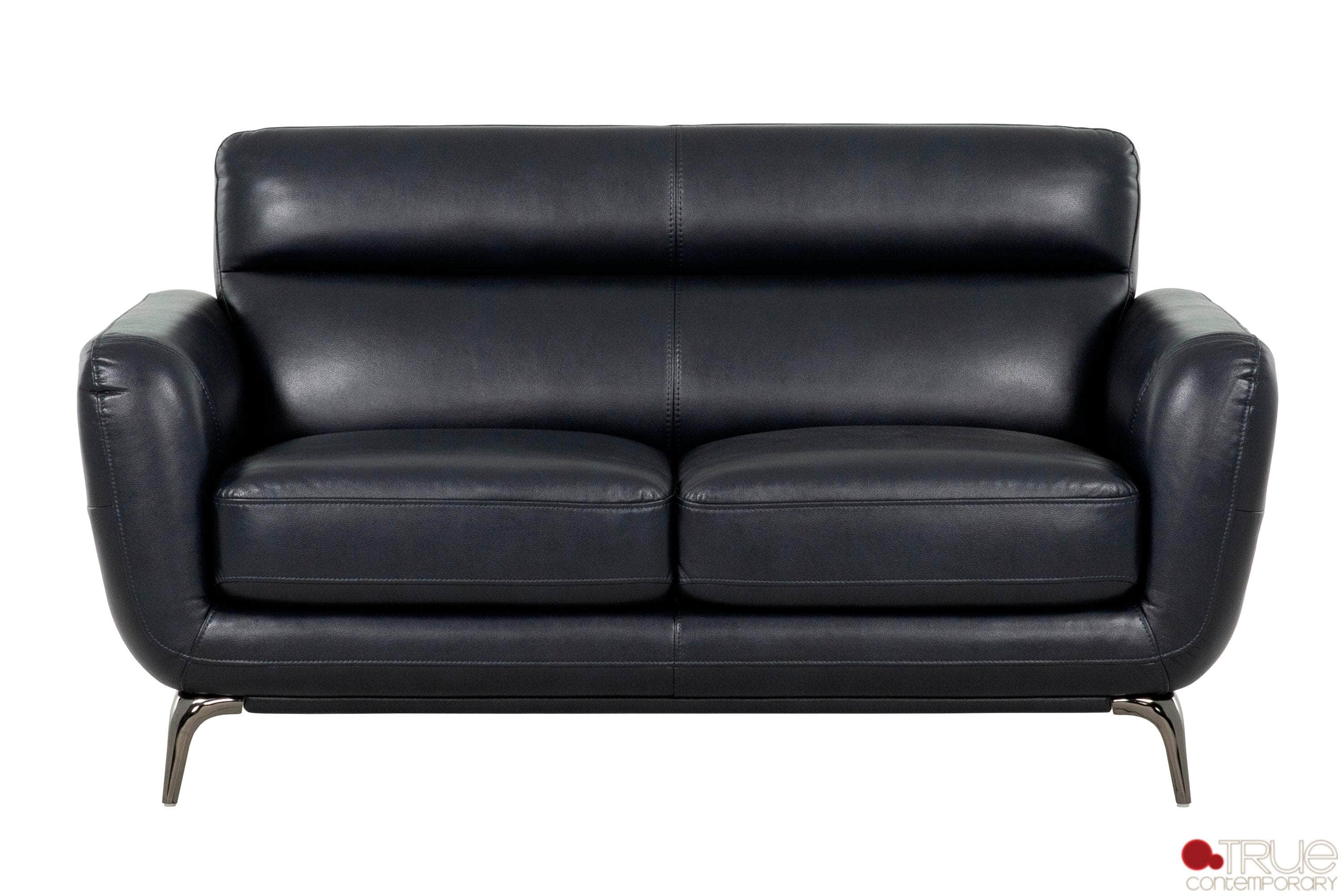 William 3-Piece Tufted Faux Leather Sofa Set with Loveseat - 2 Color Options | Modern Living Room Furniture for Small Spaces & Apartments