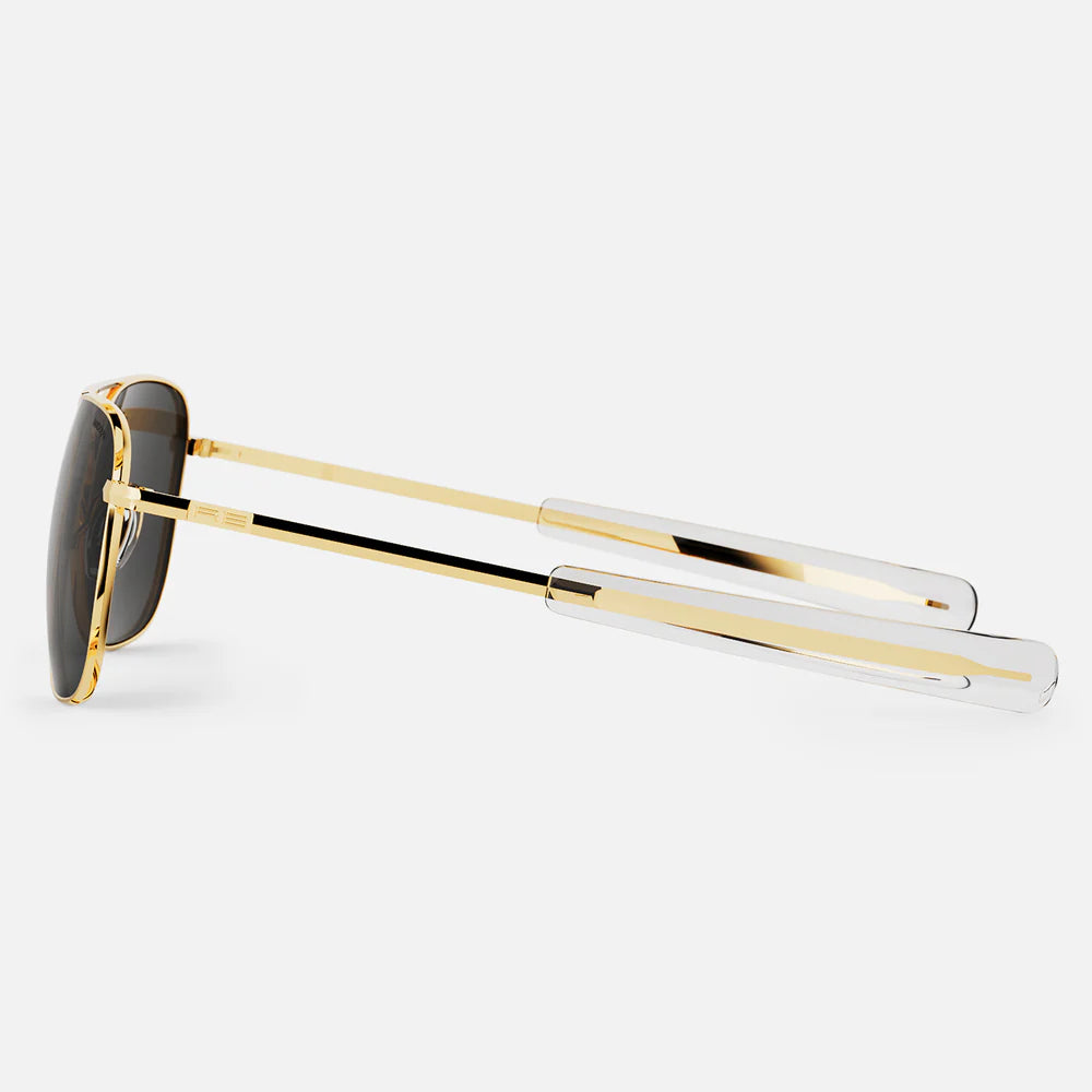 Aviator Sunglasses - American Grey Frame with 23K Gold Accents for Men & Women | Perfect for Driving, Travel & Outdoor Activities