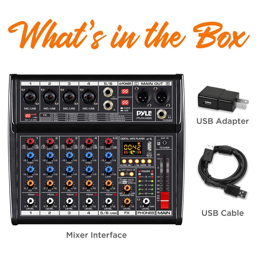 Professional Compact Audio Mixer - 4-Channel USB Audio Interface for Podcasting, Live Streaming & Music Recording | Portable Studio Sound Mixer for Home & Studio Use