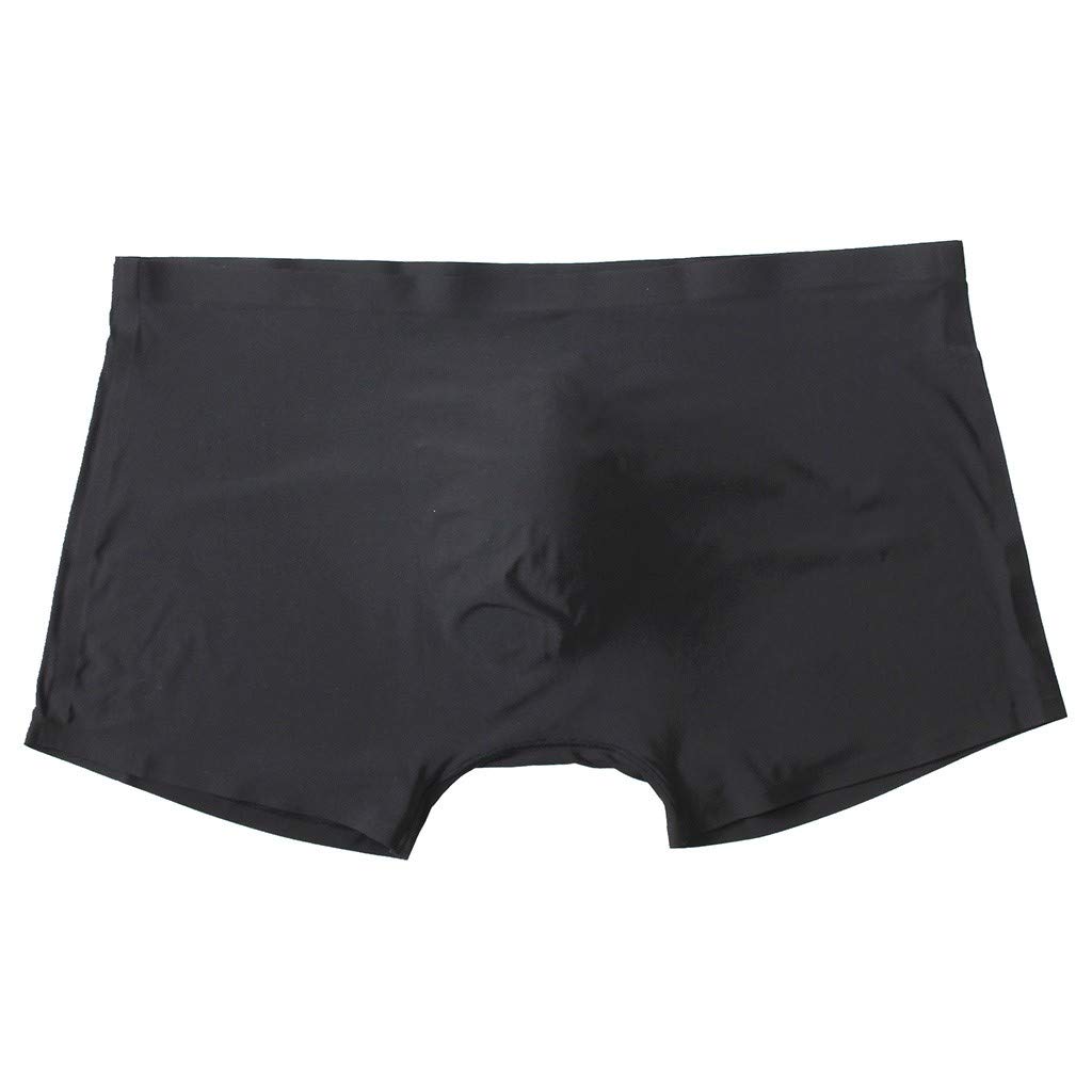 Premium Men's Ice Silk Underwear - Breathable & Comfortable Seamless Boxer Briefs for Everyday Wear - Fashionable & Sexy S-Label Design - Perfect for Workout, Travel & Daily Comfort