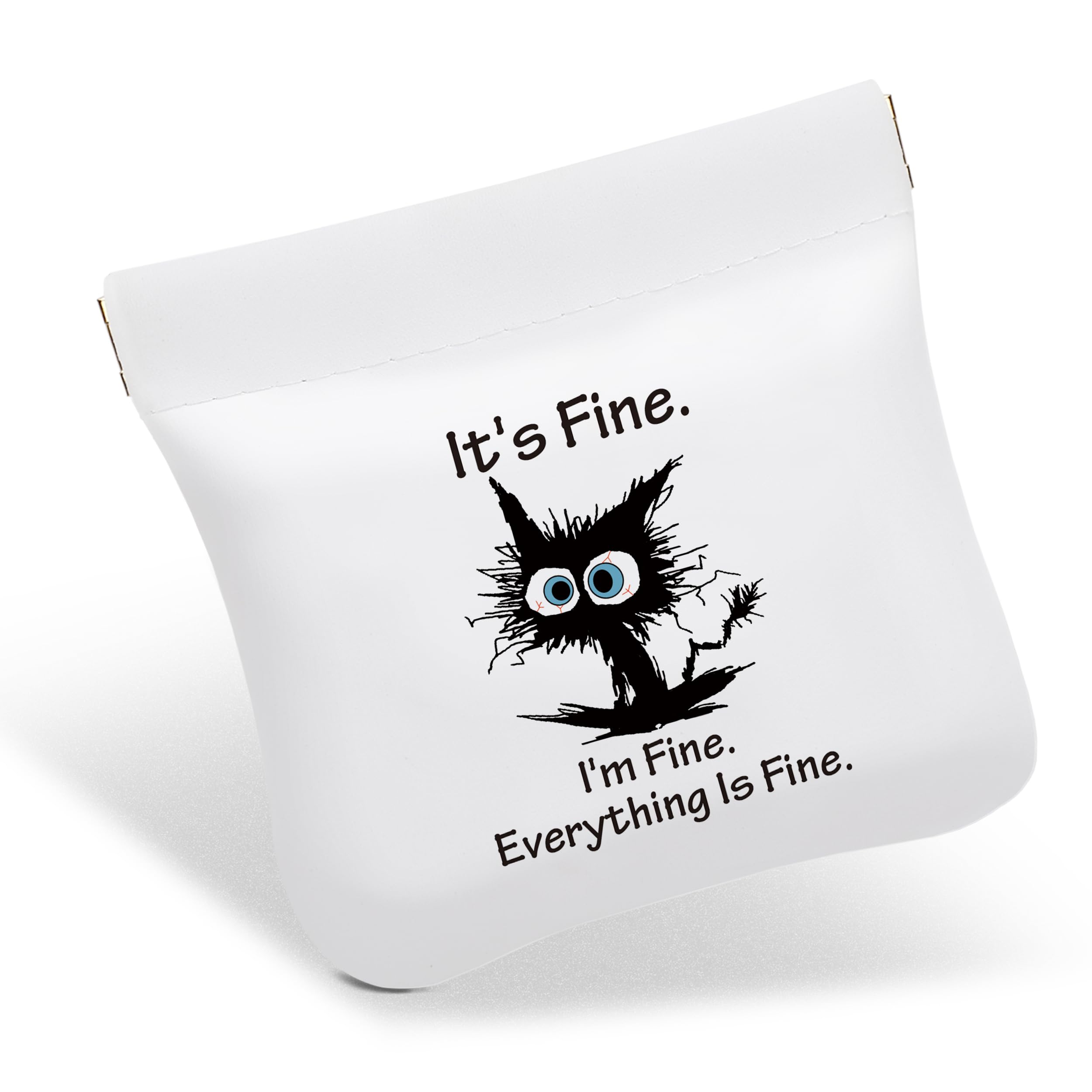 Black Cat Coin Purse & Mini Makeup Bag - Travel Organizer for Cosmetics, Jewelry, Headphones - Perfect Gift for Women