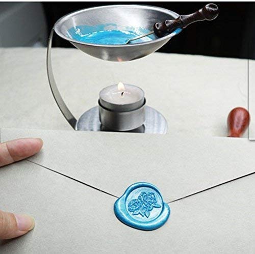 Premium Yoga Lotus Flower Wax Seal Stamp Set - 25mm & 30mm Copper Head with Rosewood Handle - Perfect for Wedding Invitations, Christmas Cards, Gift Wrapping & DIY Crafts - Customizable Wax Seal Kit for Elegant Stationery & Special Occasions