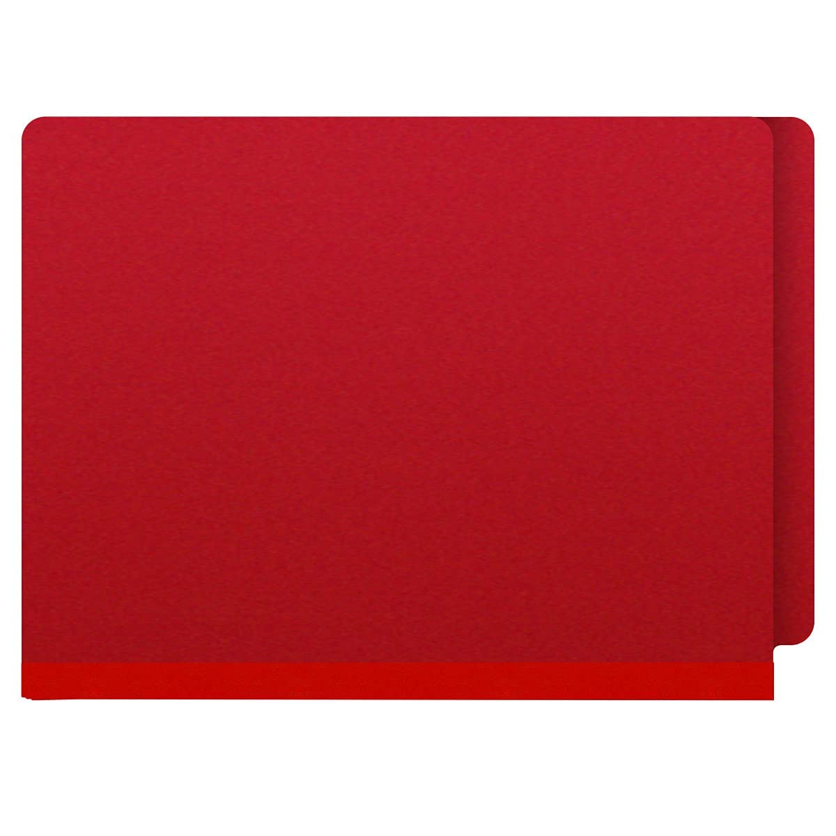 25-Point Pressboard Classification Folders with Full Cut End Tab, Letter Size, 2 Dividers - Deep Red (Box of 10) - Perfect for Office Filing, Document Organization & School Projects