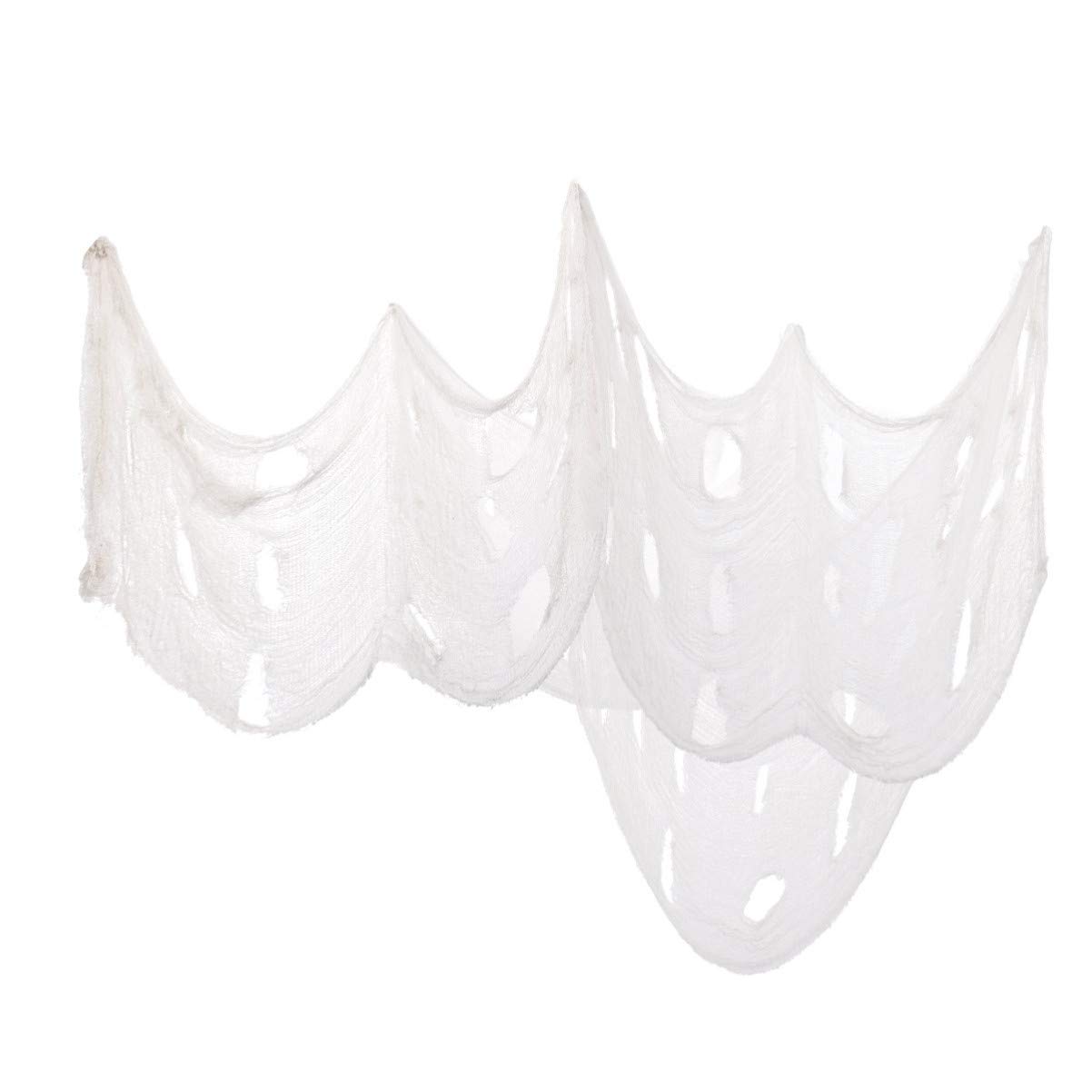 3-Piece Halloween Creepy Cloth Set - Giant Spooky Netting for Home Decor, Hanging Gauze, Window Cover & Party Supplies - Perfect for Desktop Spider Web Displays, Haunted House Decorations & Halloween Party Scenes