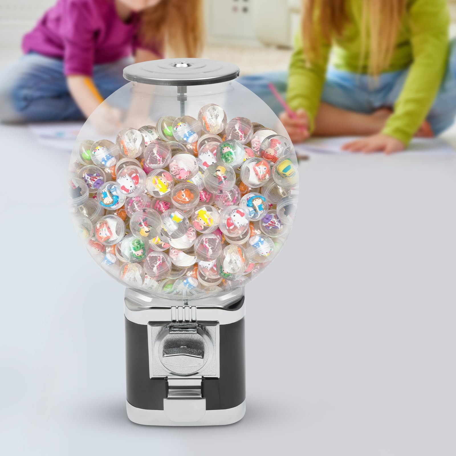 1.26in Bulk Vending Machine - Big Bubble Gumball Dispenser with 2 Keys for Home, Stores & Parties | Perfect for Kids, Gaming Rooms & Christmas Events (Black)
