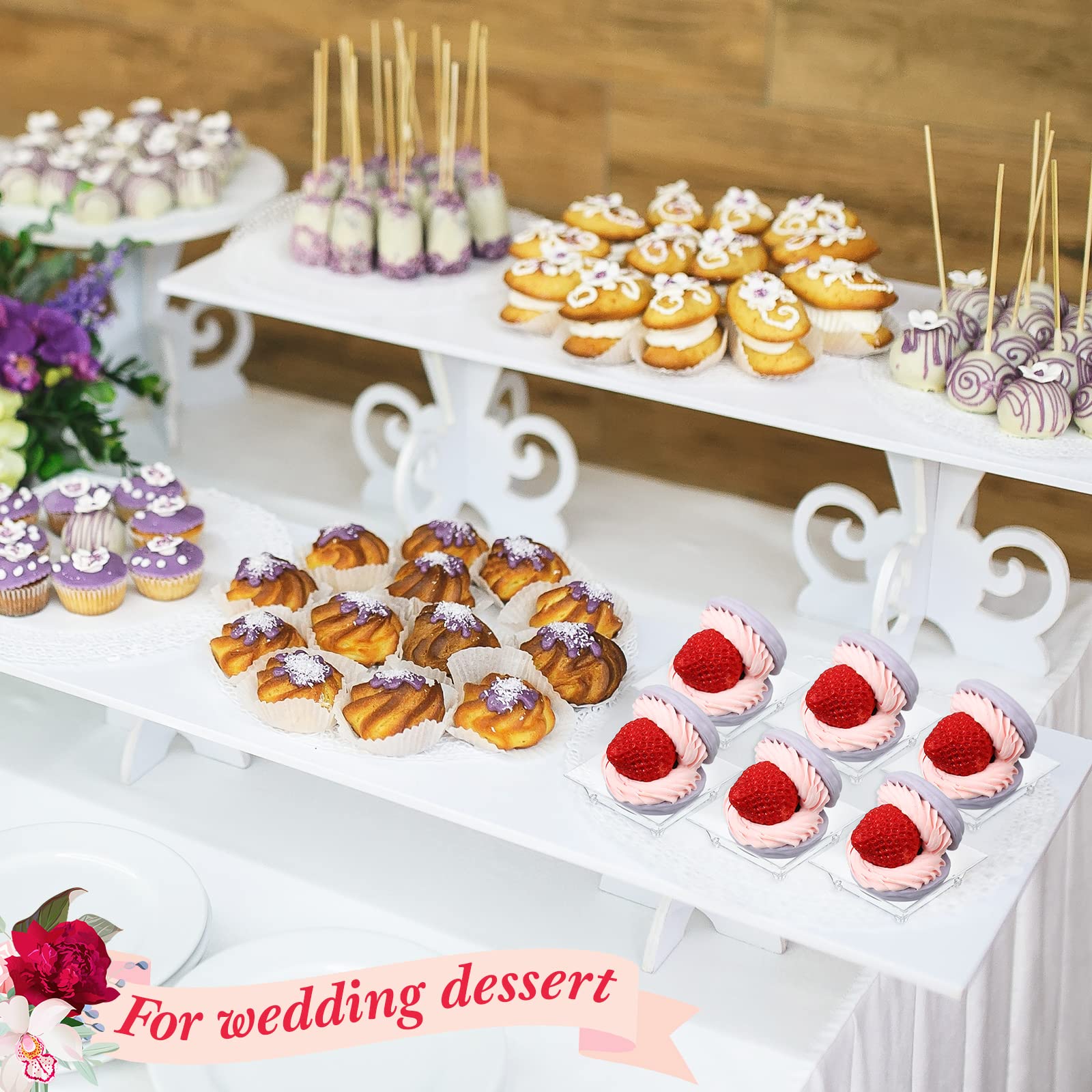 300-Piece Mini Dessert Plates Set with 300 Tasting Spoons - 1 oz Clear Disposable Plastic Appetizer Plates 2.4x2.4 Inch for Cake, Ice Cream, Fruit Salad - Perfect for Wedding Parties, Catering Events & Tastings