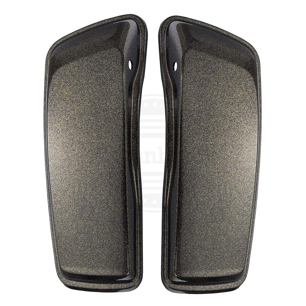 Moto Onfire Saddlebag Regular Lids for Harley Touring Street Glide Hard Saddlebags 2014-2020 | Extended Bags in Hard Candy Black Gold Flake | Perfect for Motorcycle Storage & Long-Distance Riding