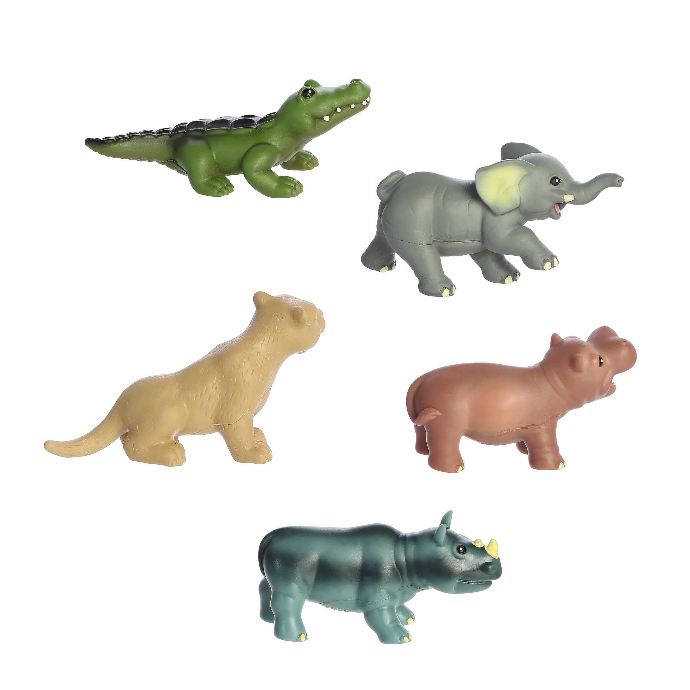 Aurora® Toys Timeless Habitat™ My First Safari Animal Playset - 5.5 Inch Multicolor Educational Toy for Kids | Perfect for Imaginative Play, Unplugged Activities & Safari-Themed Learning Adventures