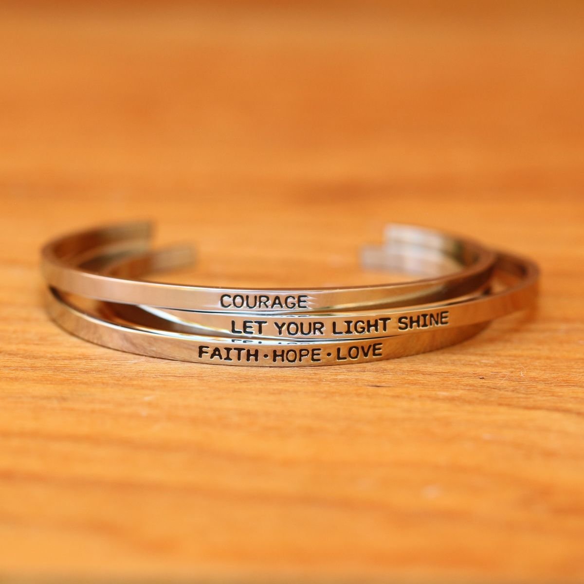 Live in The Moment Bangle Bracelet - Inspirational Cuff Band for Women - Motivational Jewelry Gift for Friends, Daily Wear & Special Occasions